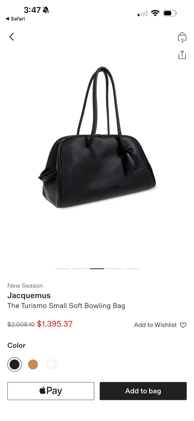 Jacquemus The Turismo Small Soft Bowling Bag - photo 2