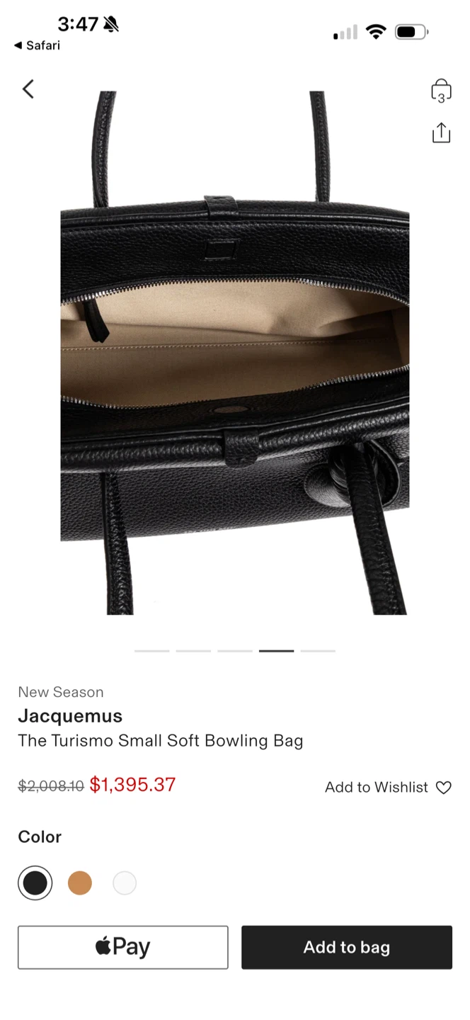 Jacquemus The Turismo Small Soft Bowling Bag - photo 3