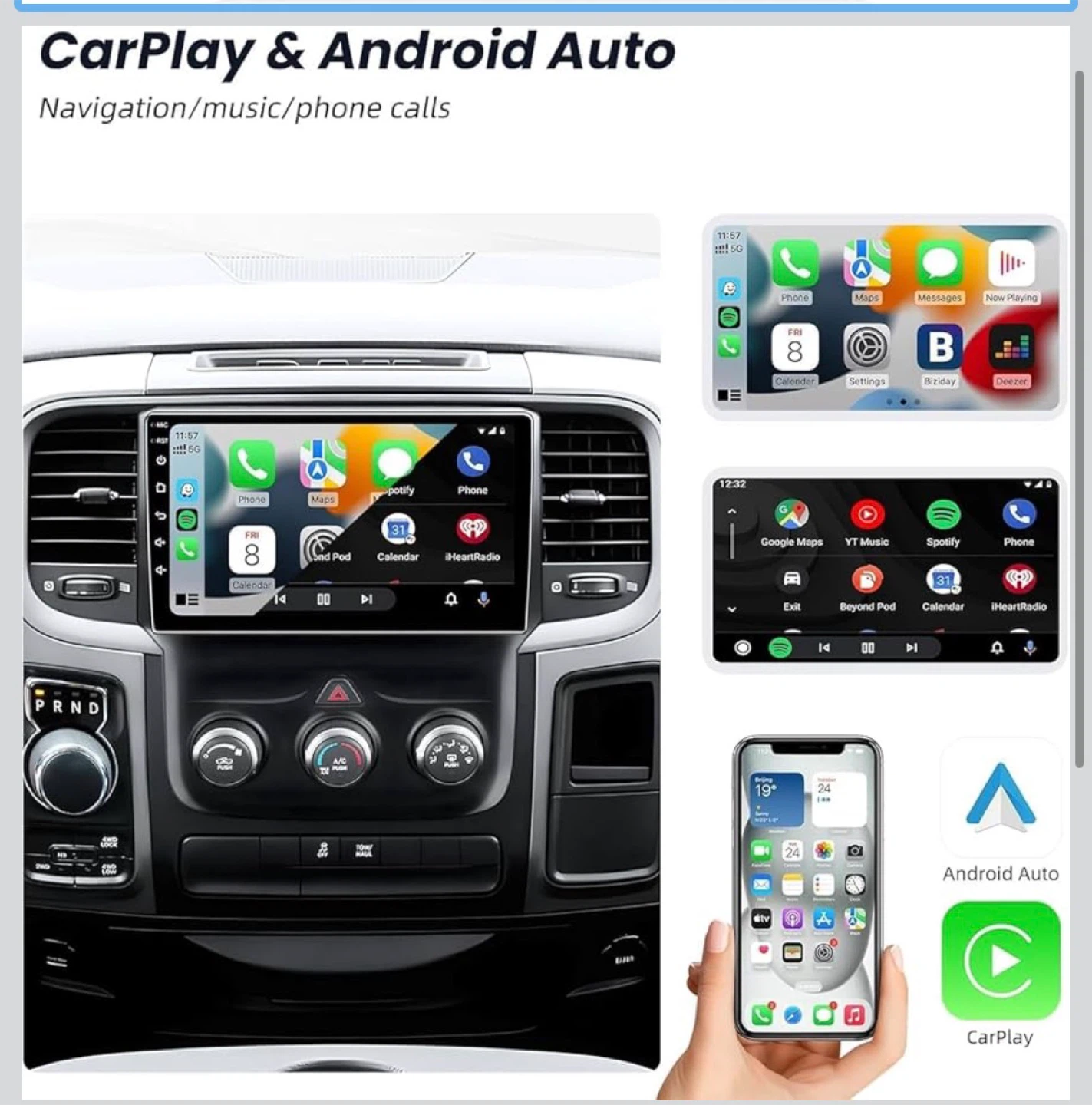 Car Radio 4+32G with 5G WiFi, CarPlay & Android Auto - photo 4