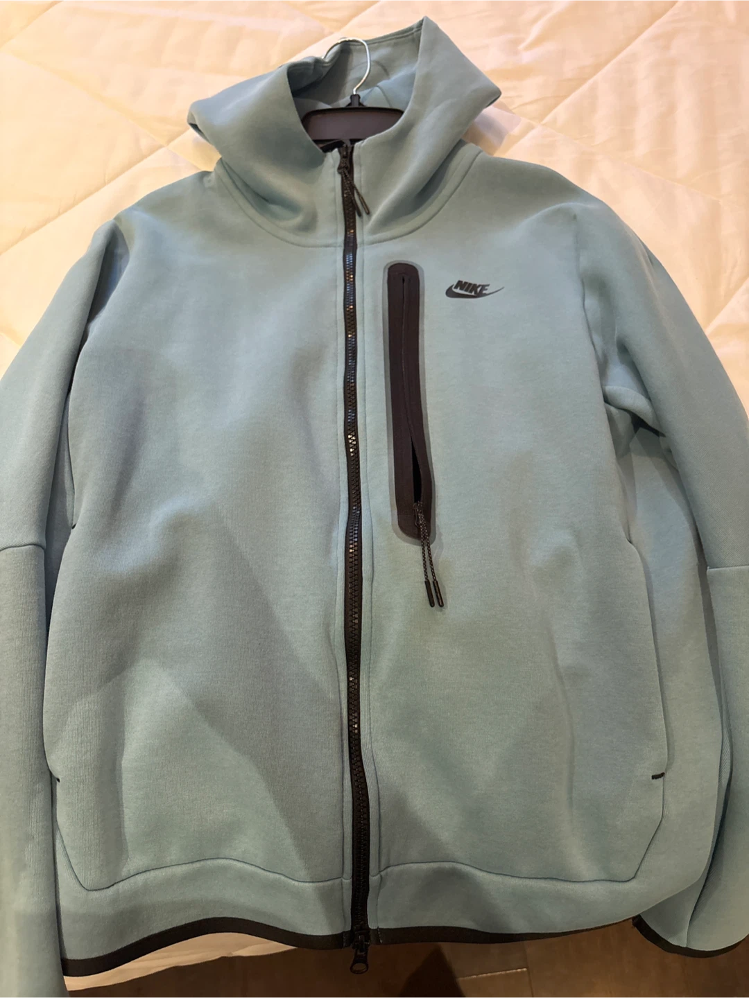 Nike Tech Fleece Full Zip Hoodie - Light Blue - Size Medium