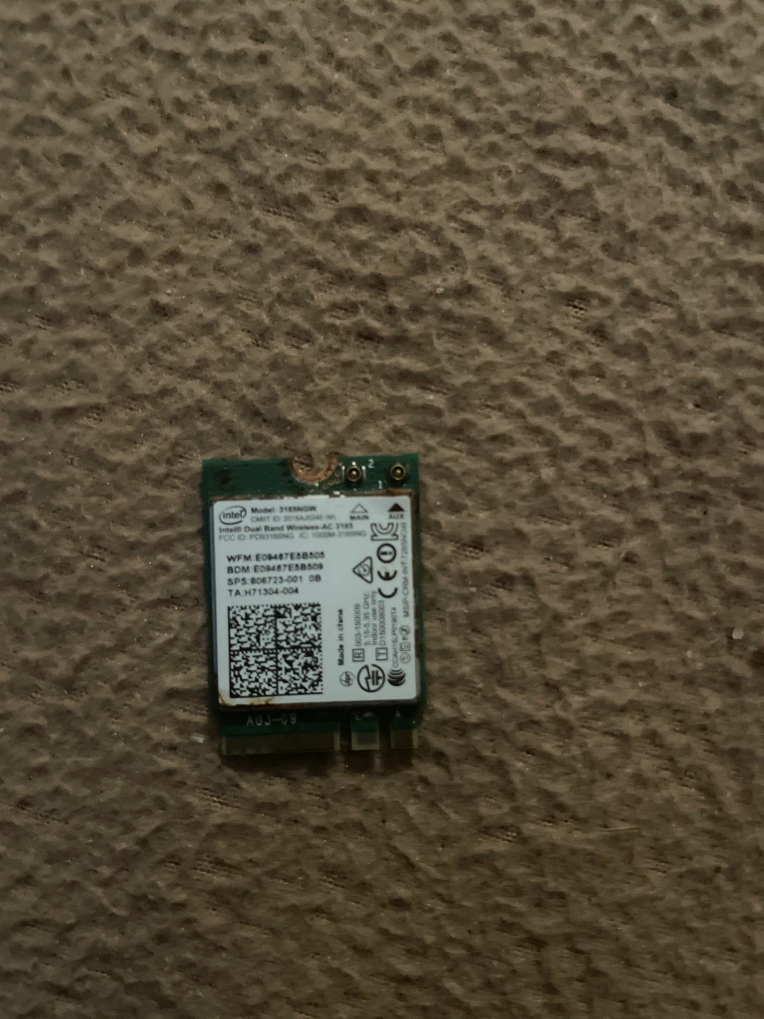 Intel Dual Band Wireless-AC 3163 WiFi Card