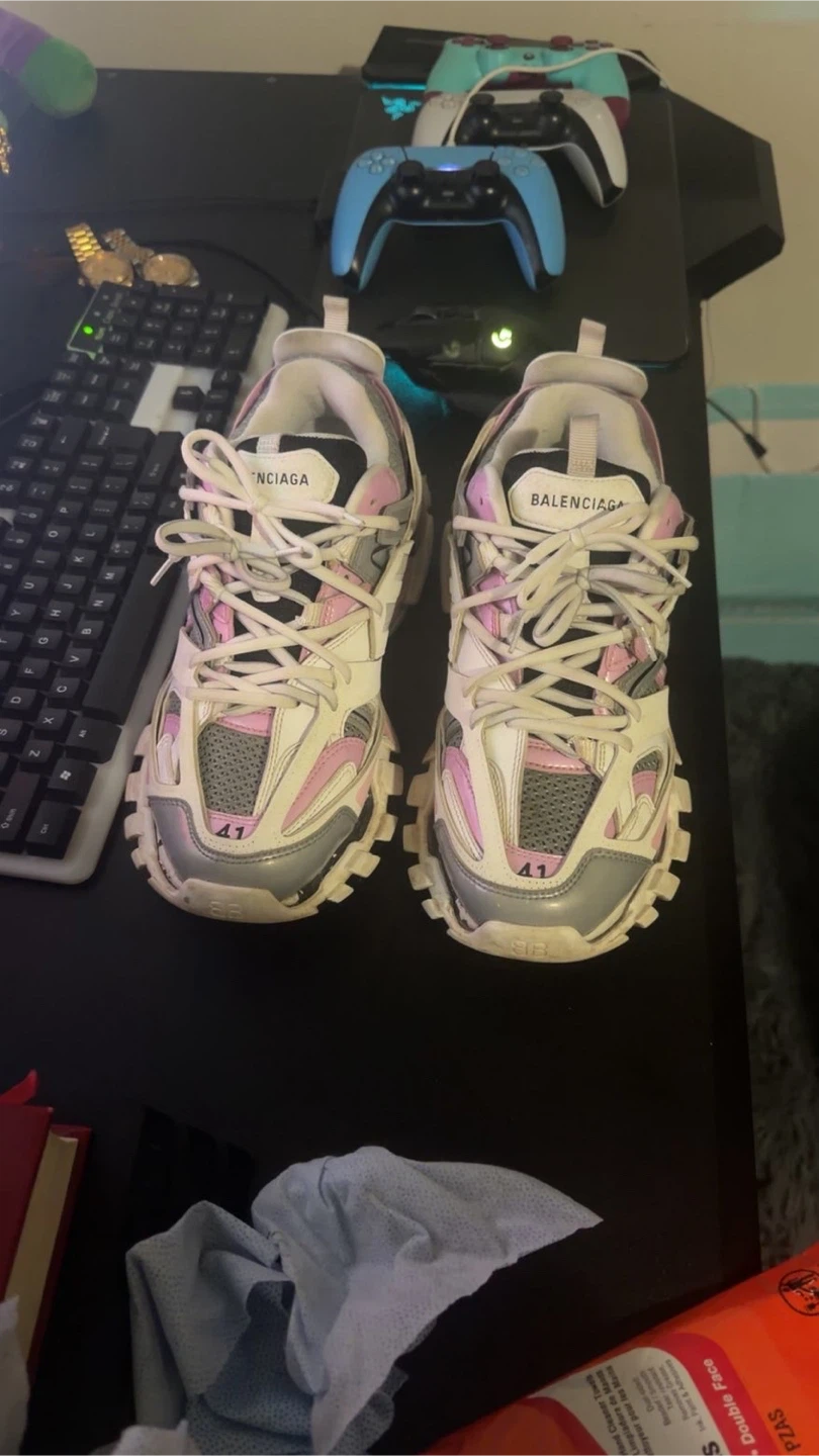 Balenciaga Track Sneakers White Pink Grey Size 41