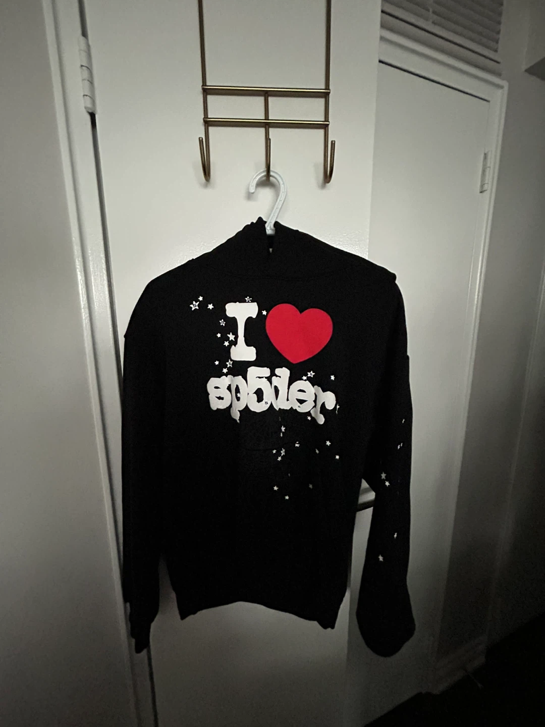 Black "I Love Spider" Hoodie