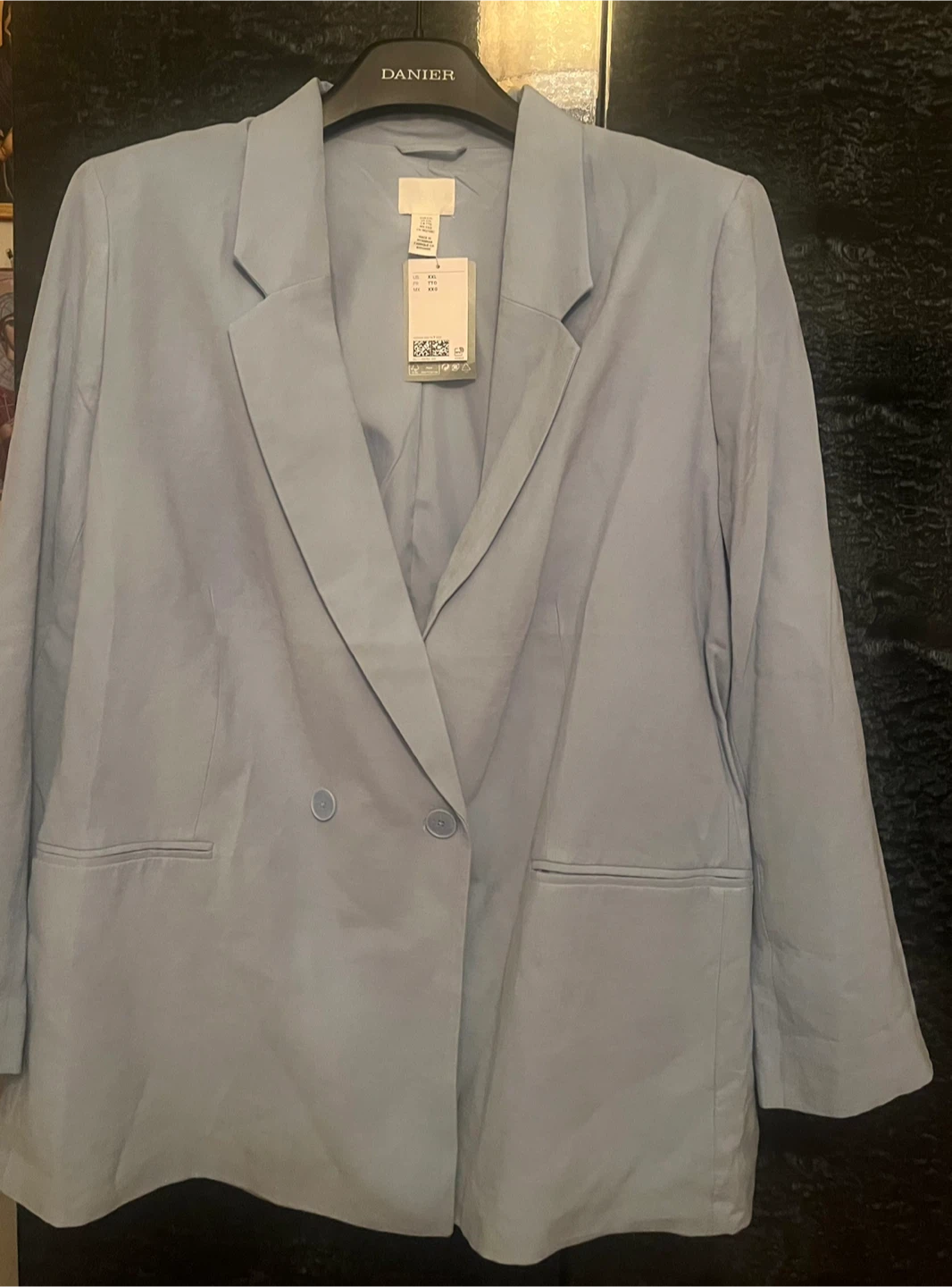 H&M Light Blue Double-Breasted Blazer - photo 2
