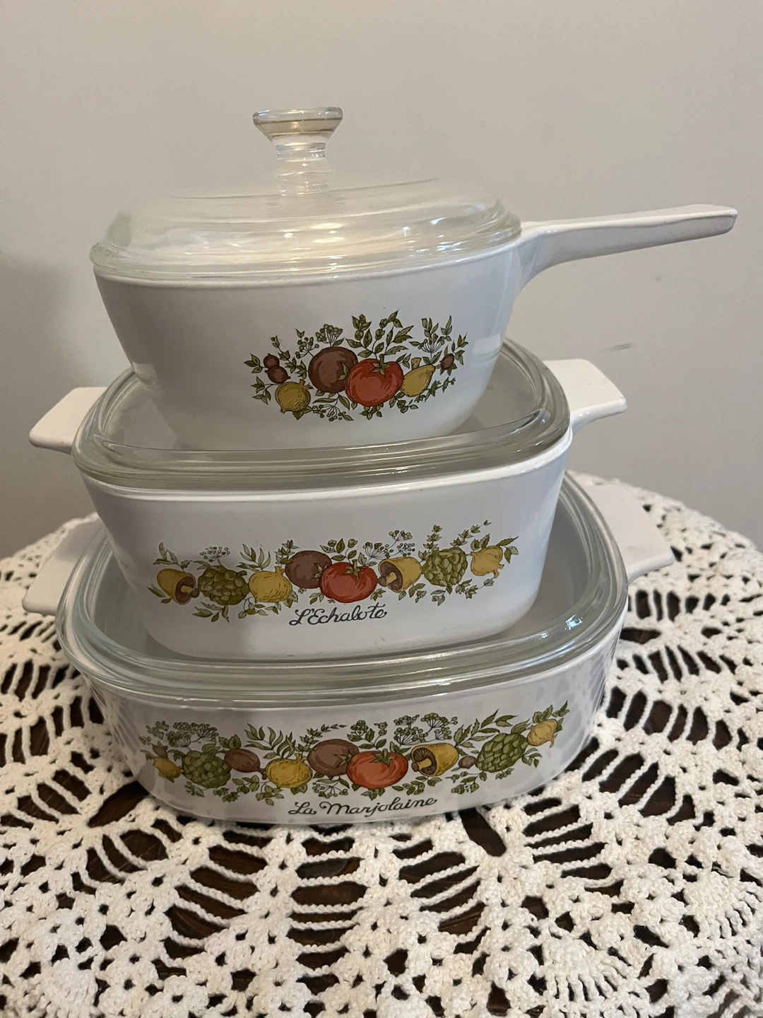 Ok CorningWare La Marjolaine & L'Echalote Casserole Dishes Set