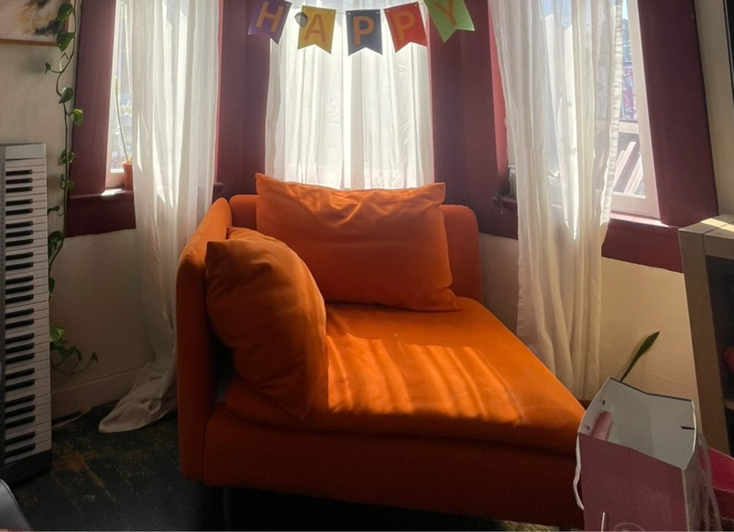 Orange Chaise Lounge Chair