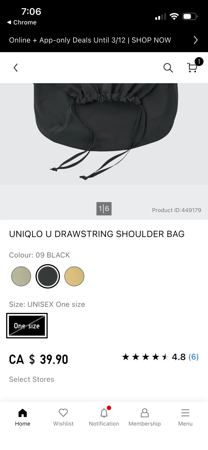 UNIQLO U DRAWSTRING SHOULDER BAG - photo 4