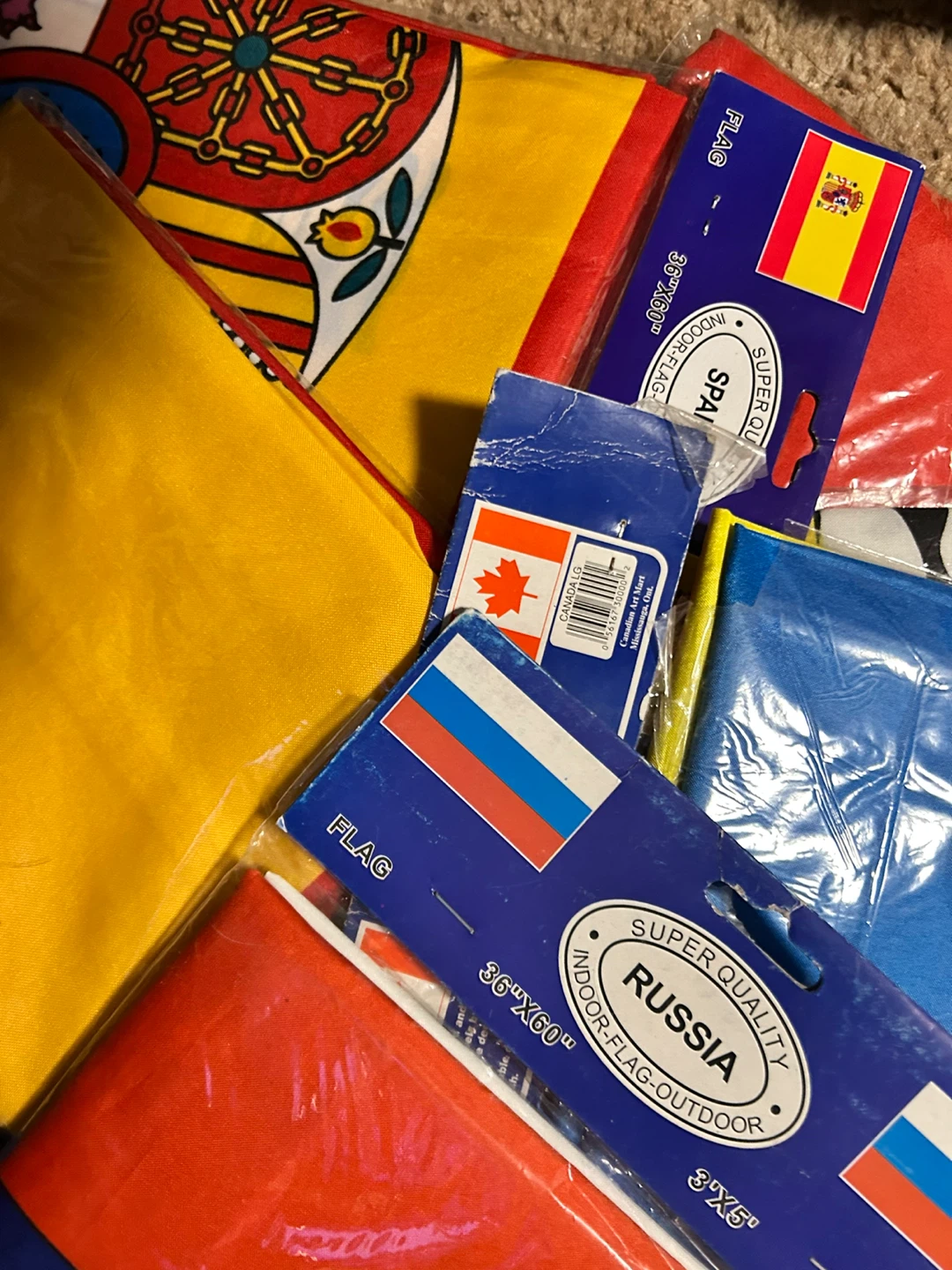 Flags - Canada, Russia, Spain - 36"x60" & 3'x5'