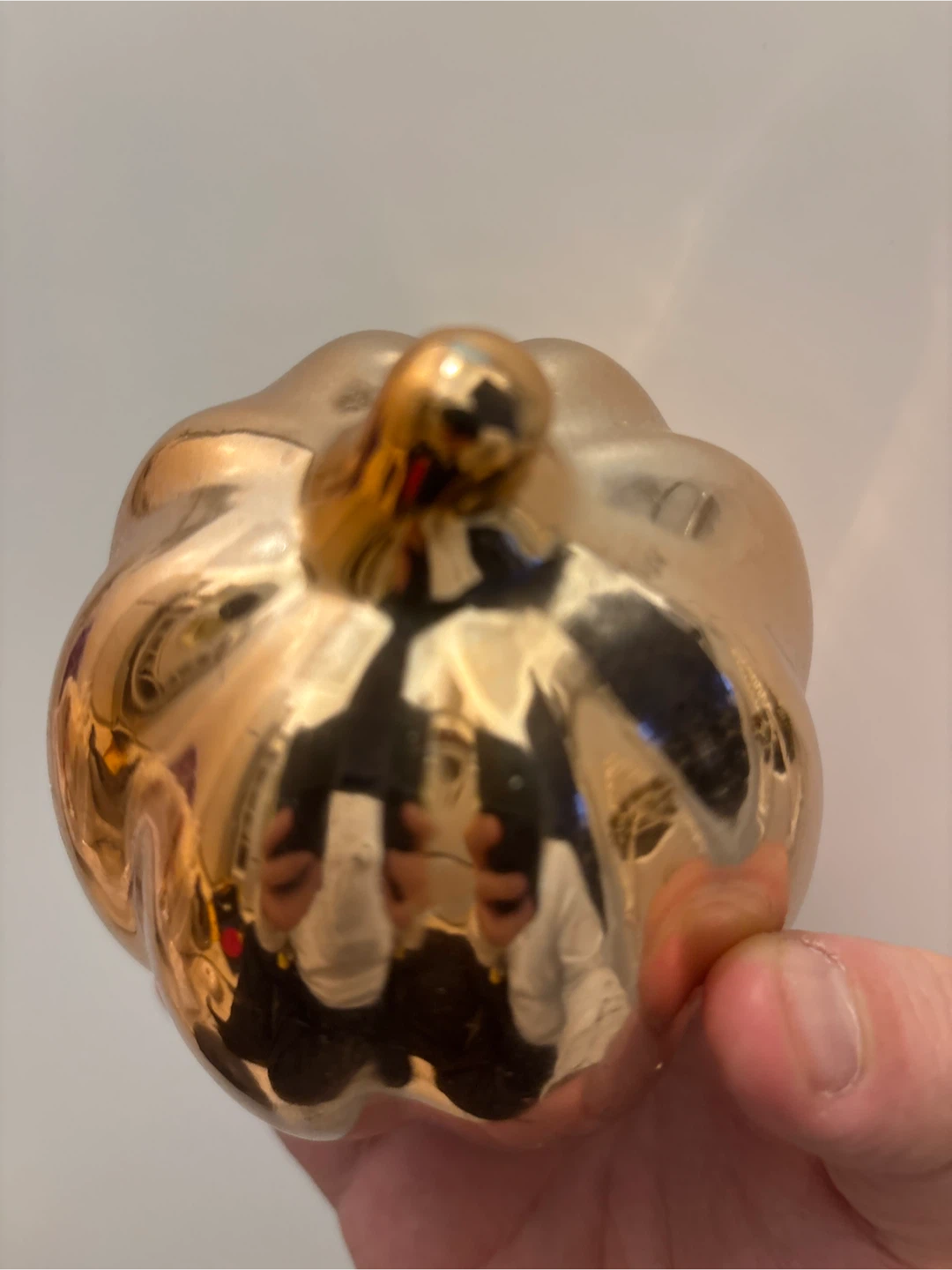 Gold Ceramic Pumpkin Decoration - photo 2