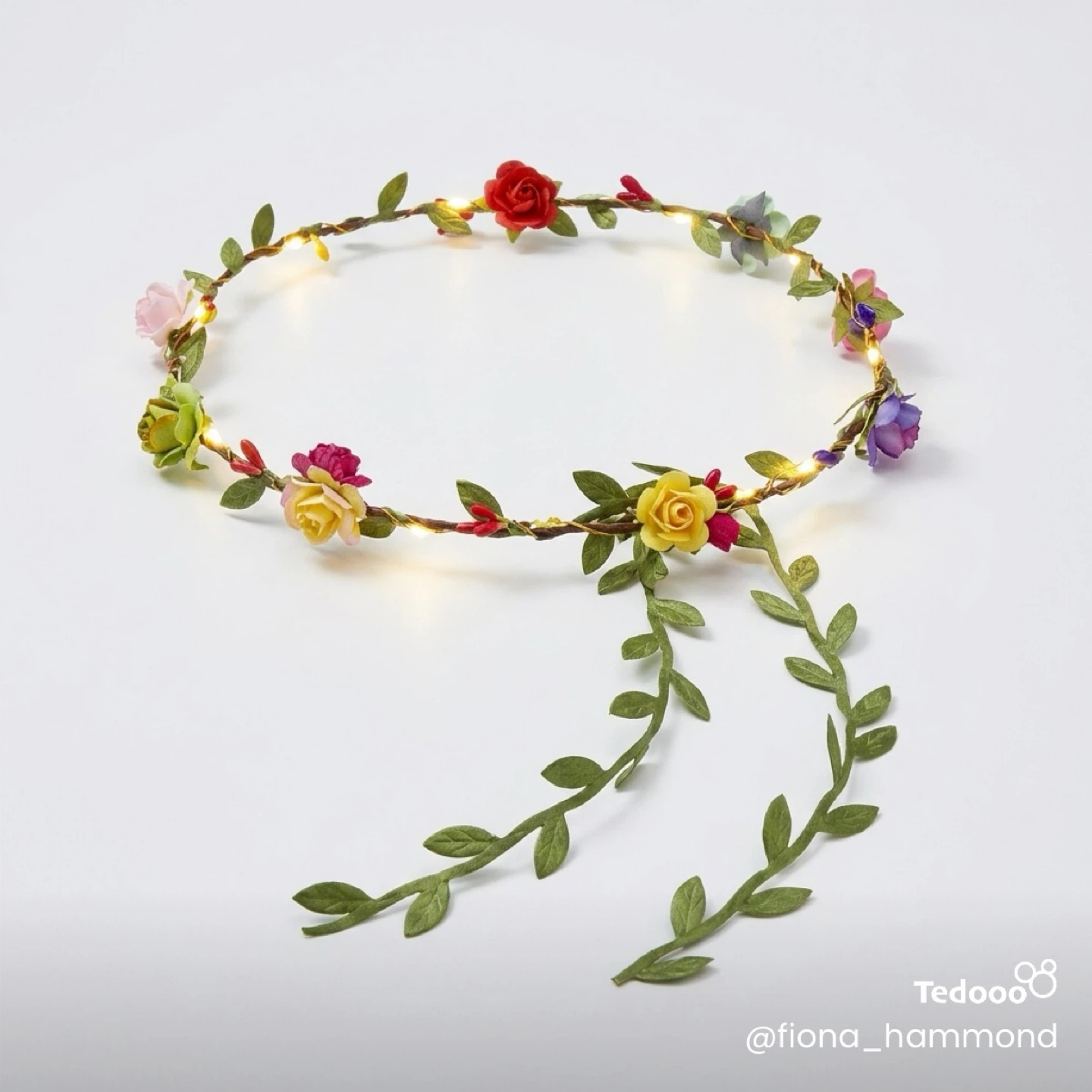 Light-Up Flower Crowns with Ribbons - photo 2