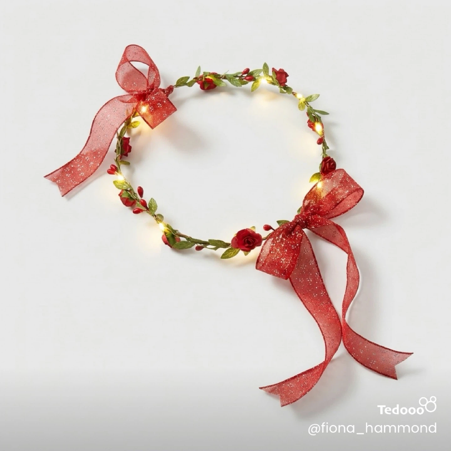 Light-Up Flower Crowns with Ribbons