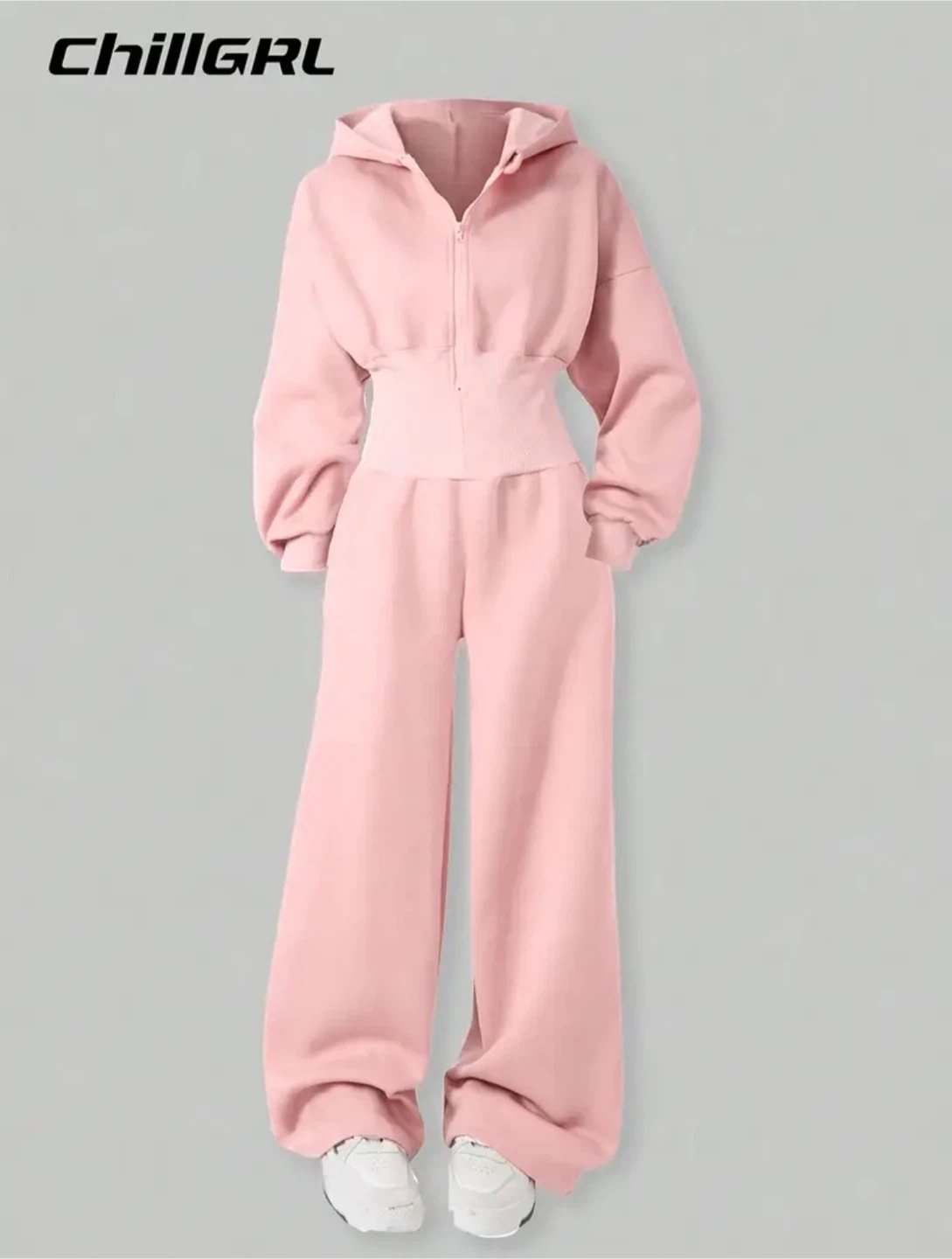 New Pink Jumpsuit Zip-Up Hoodie - photo 4