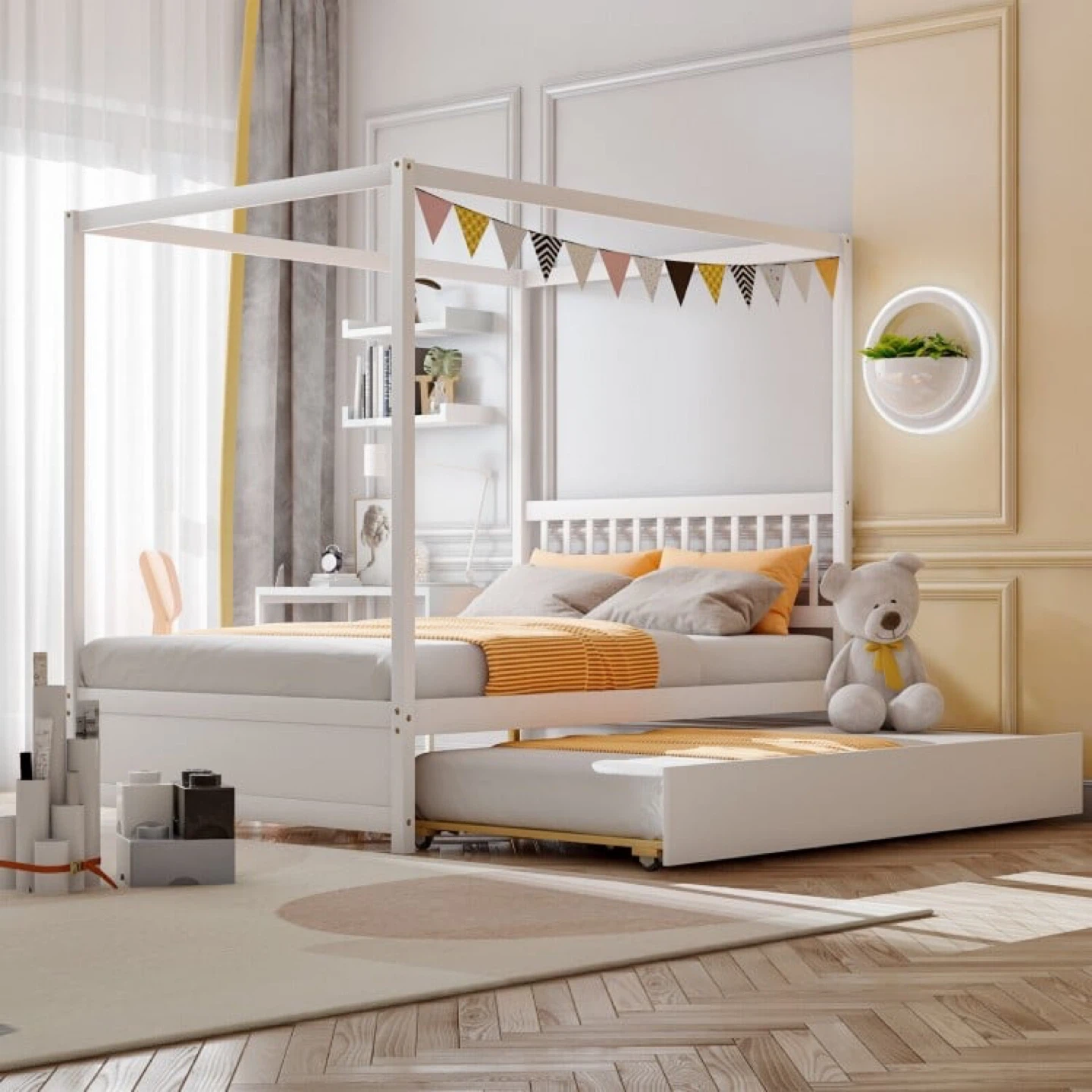 Full bed with Trundle and Headboard for kids - photo 4