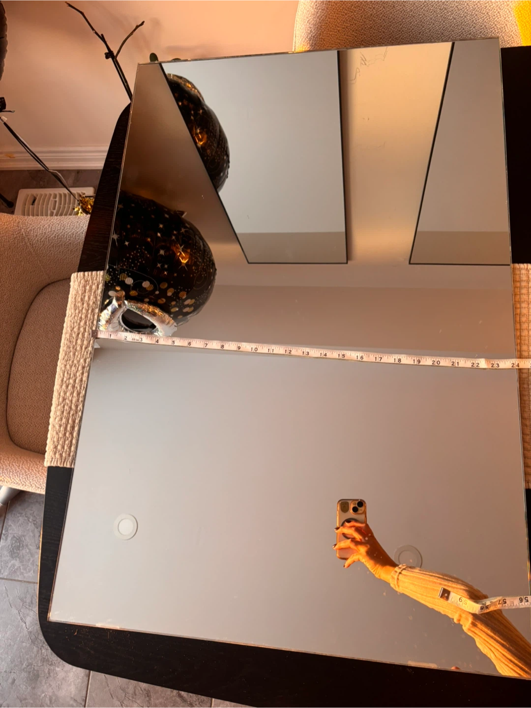 Modern Wall Mirror with Integrated Light