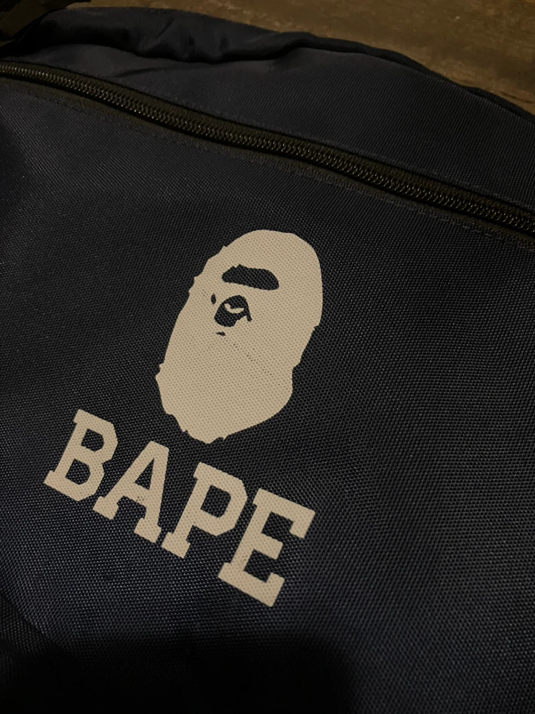 BAPE Navy Ape Head Sling Bag - photo 2