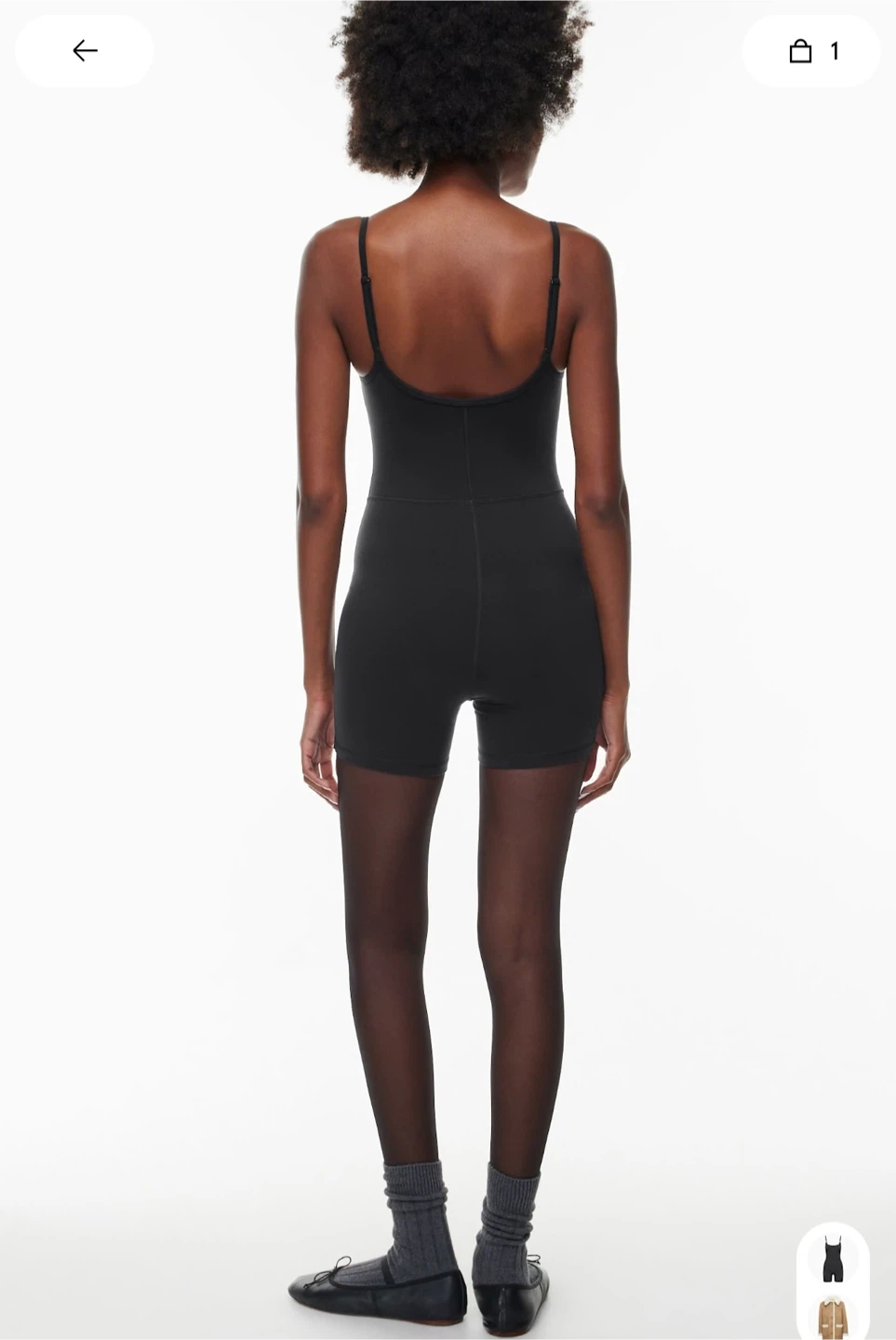 ARITZIA Freestyle Divinity 5” Romper - Black L - photo 4