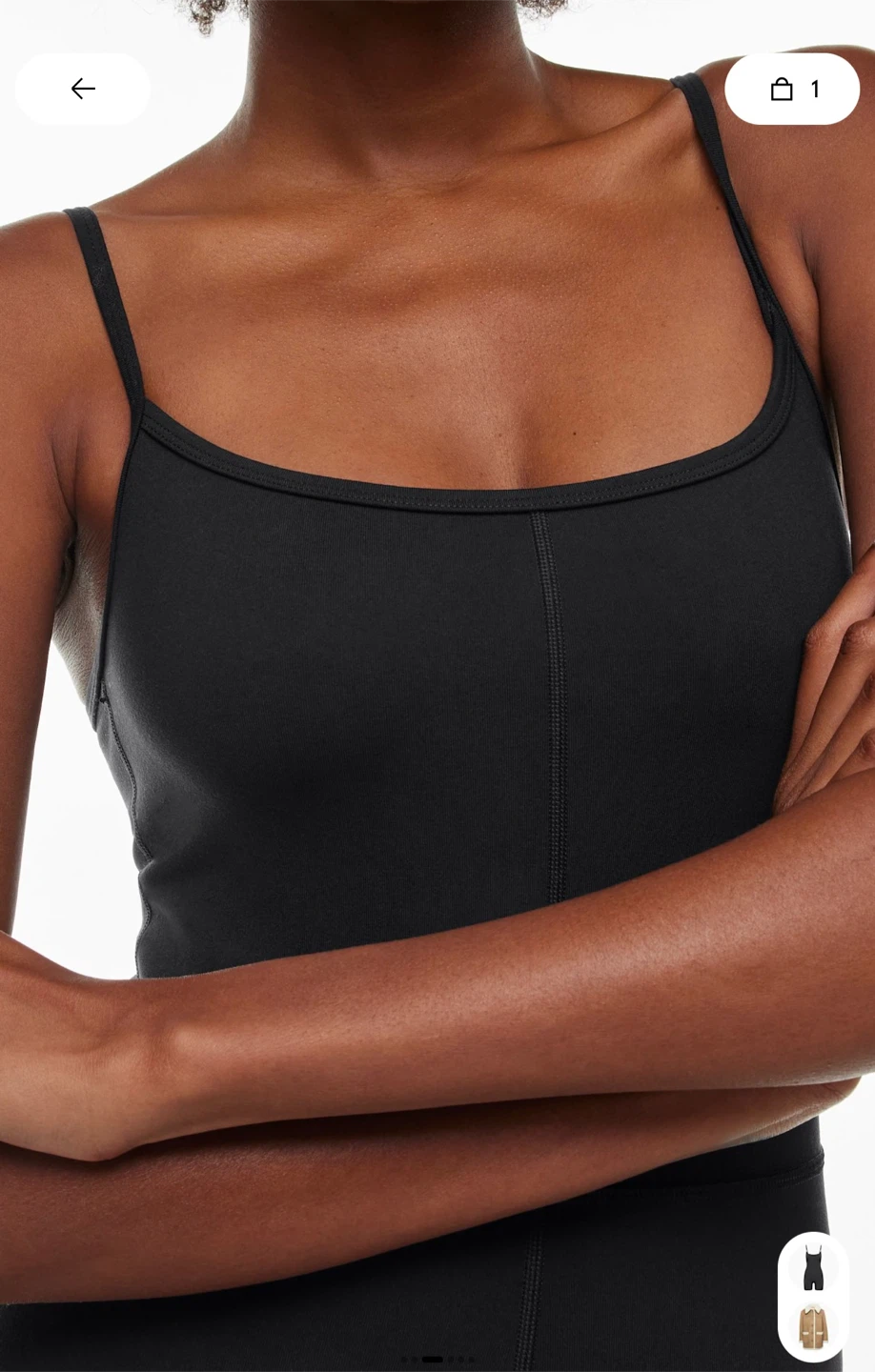 ARITZIA Freestyle Divinity 5” Romper - Black L - photo 2