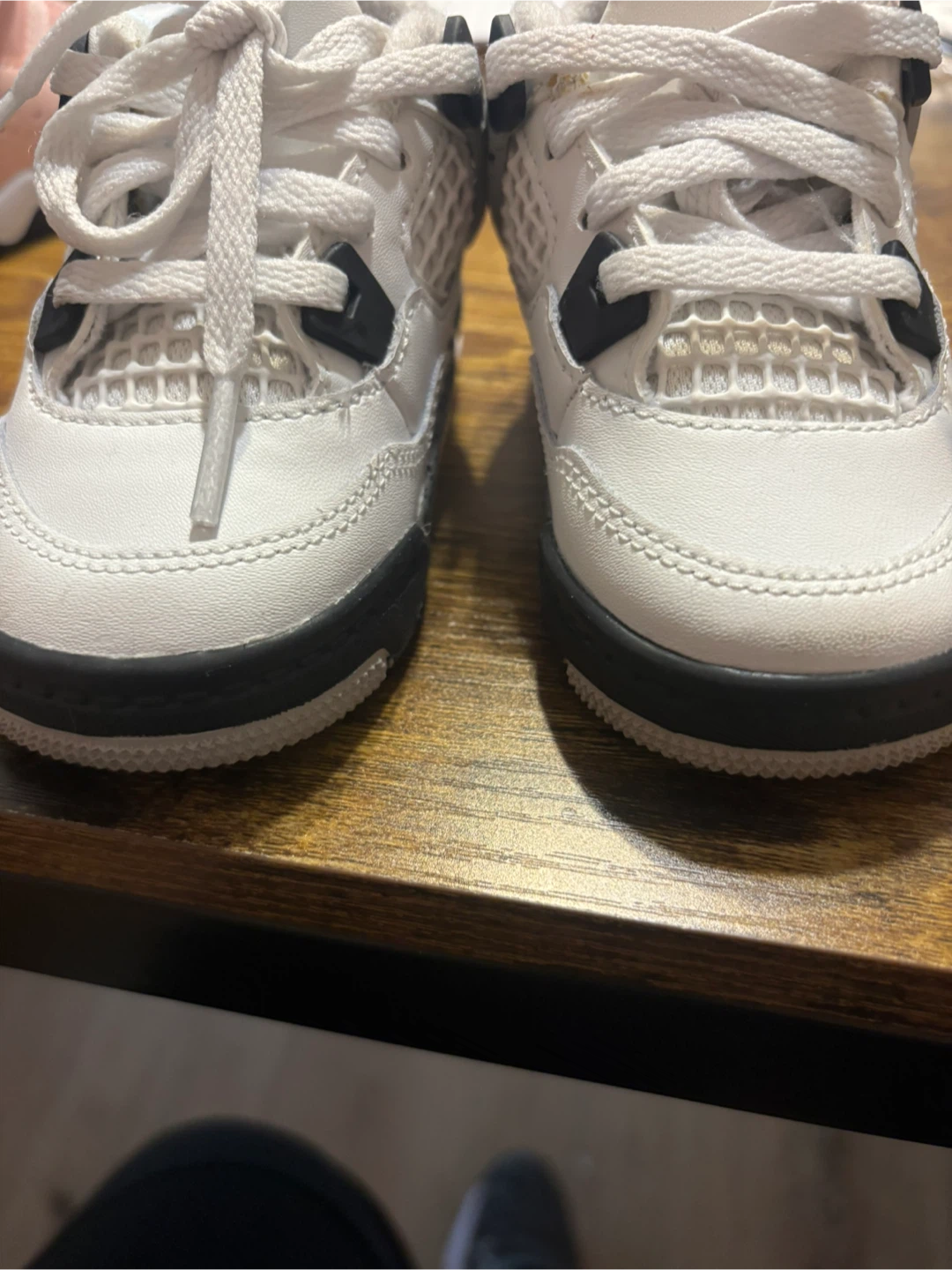 Nike Air Jordan 4 Toddler Shoes White/Black