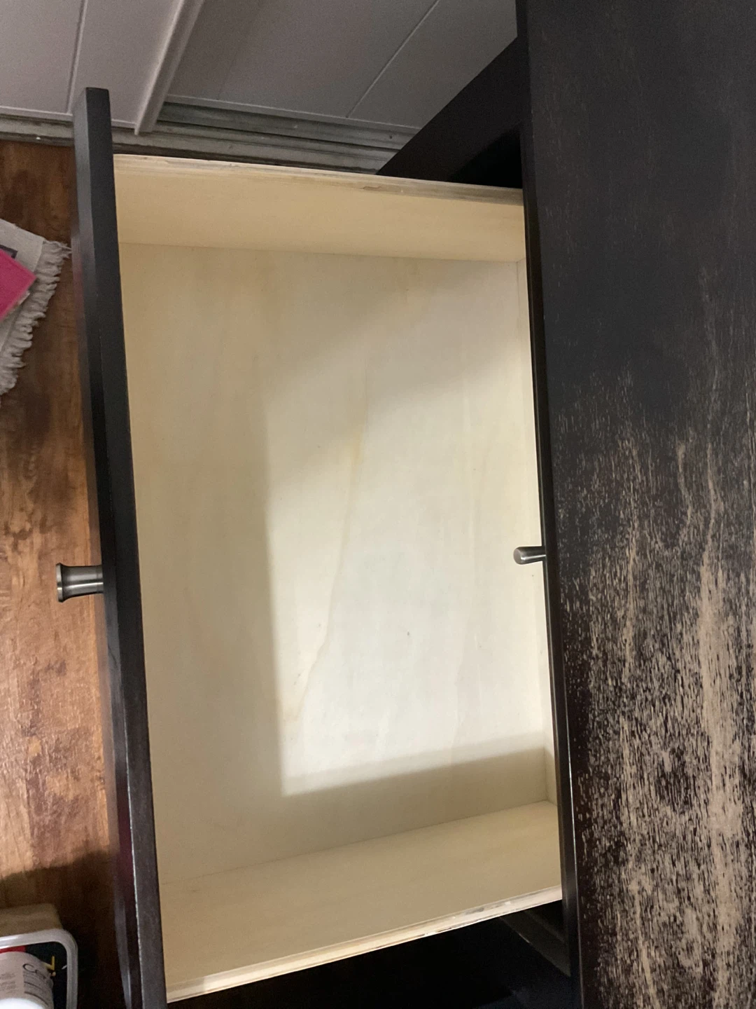 Dark Brown 2-Drawer Nightstand - photo 3