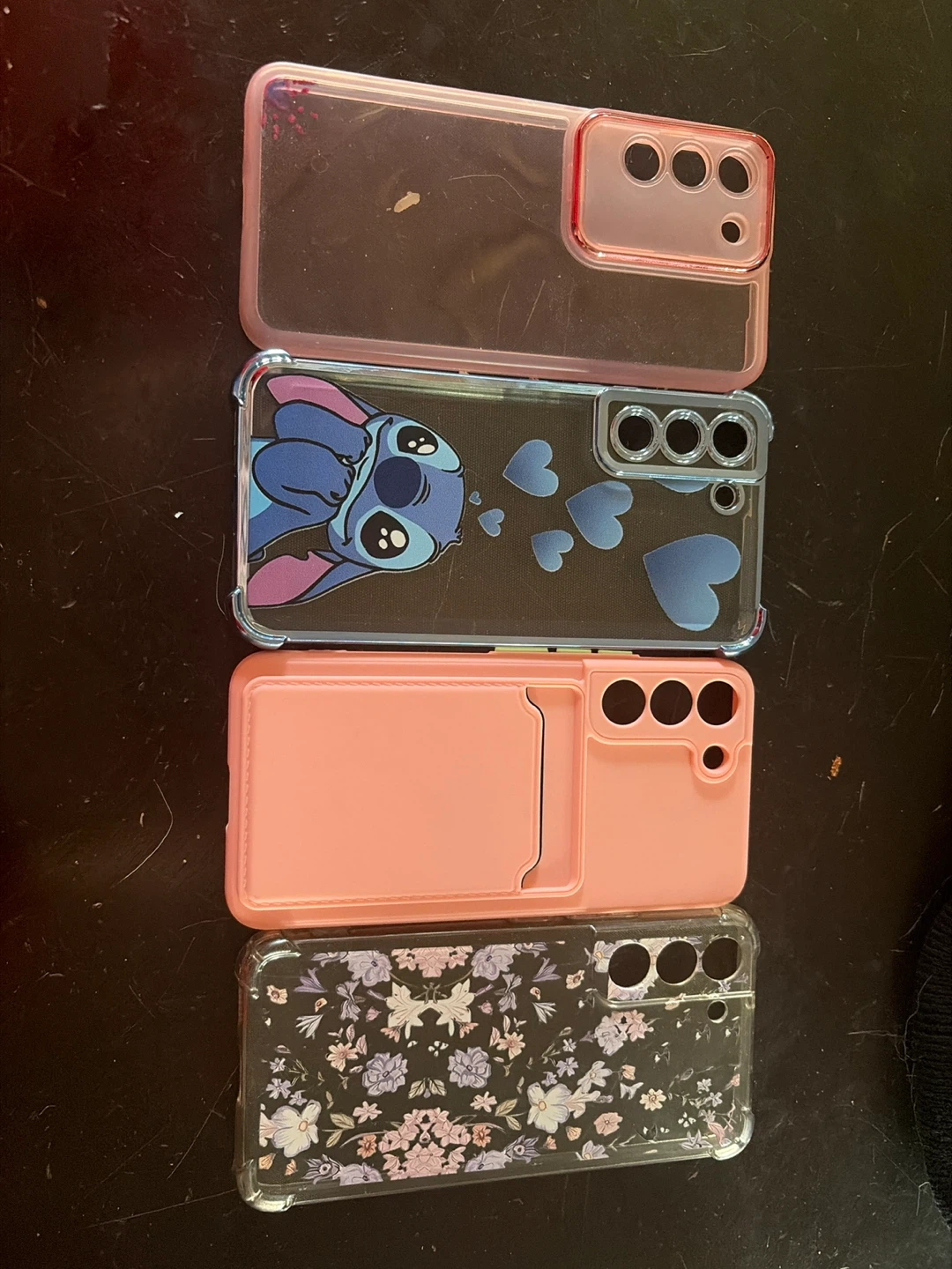 4 Phone Cases - Pink, Stitch, Floral, Card Holder