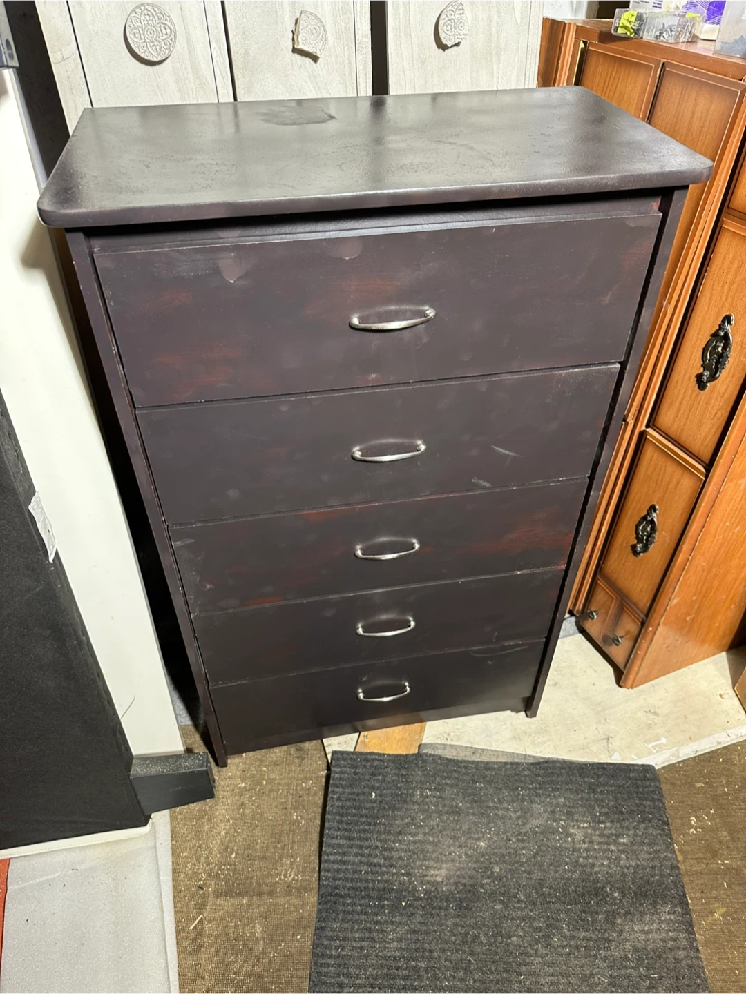 Dark Brown 5-Drawer Dresser