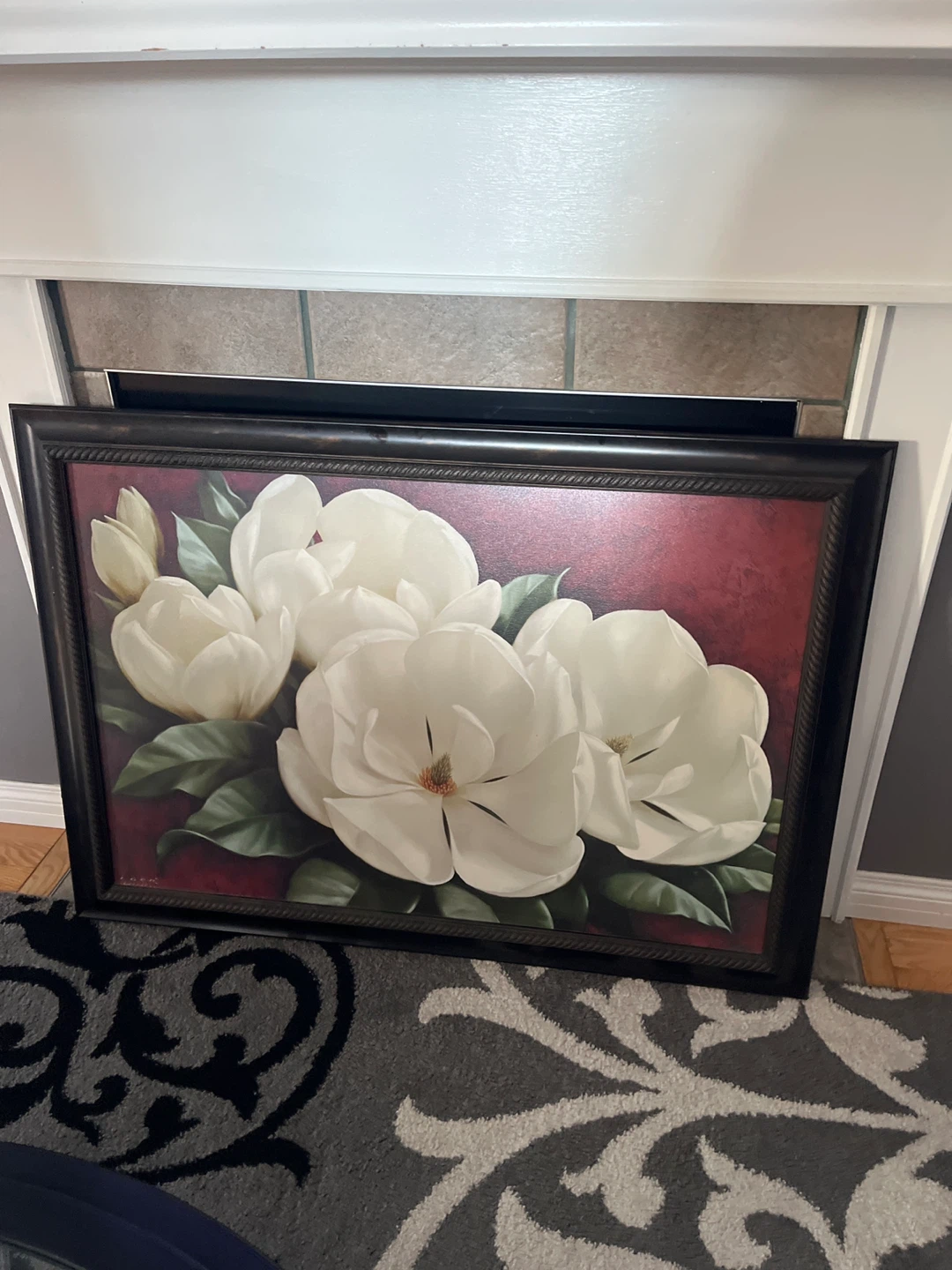 Framed Magnolia Floral Wall Art