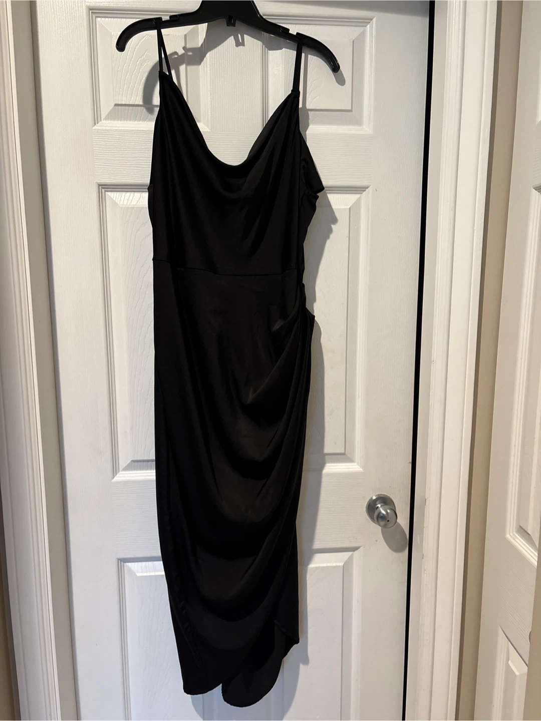 Black Ruched Midi  dress size 1xl - photo 5