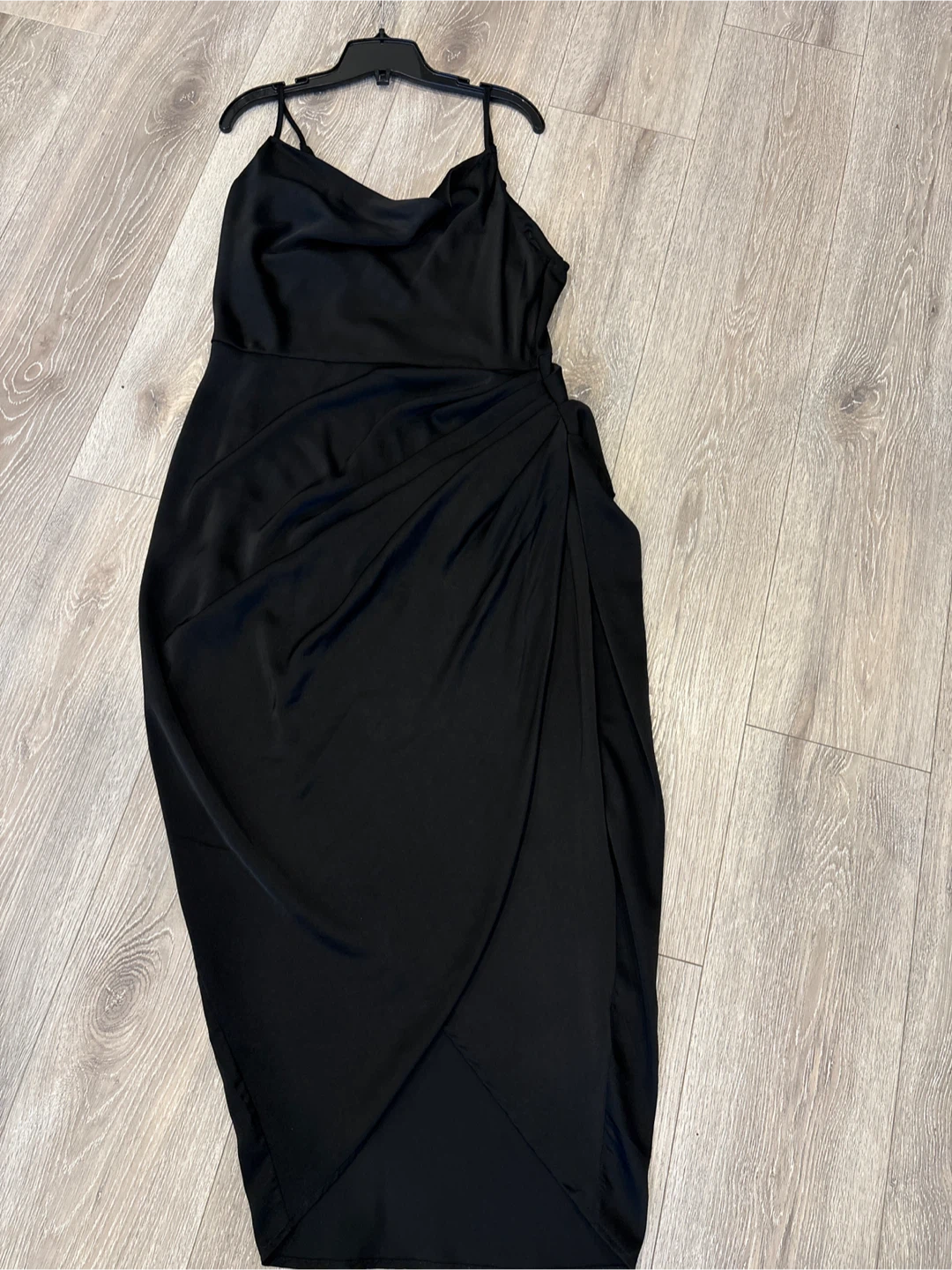 Black Ruched Midi  dress size 1xl - photo 2