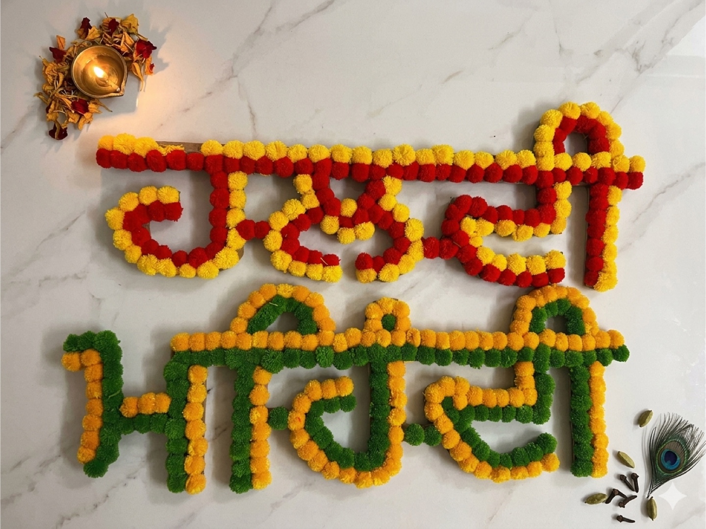 Flower Garland Wall Decor Set for Punjabi wedding - photo 3