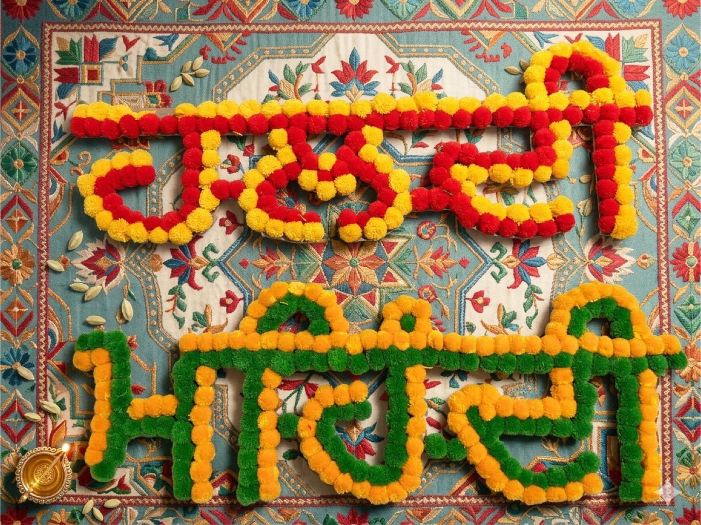 Flower Garland Wall Decor Set for Punjabi wedding