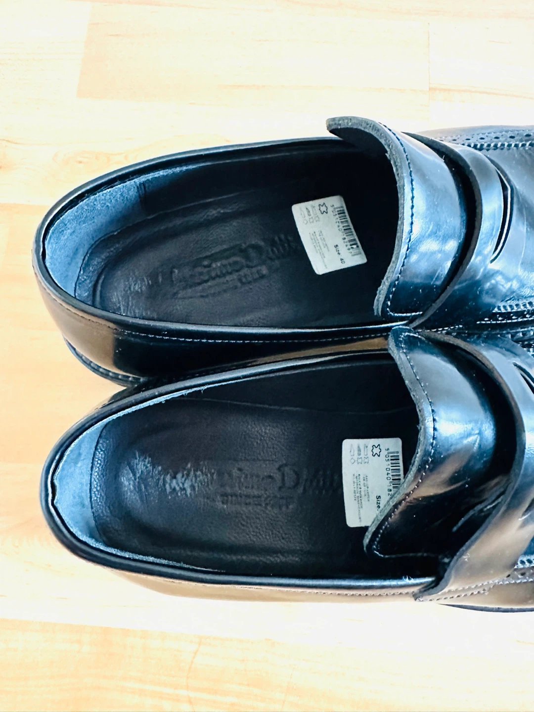 Massimo Dutti Men’s Black Leather Loafers Size 8 - photo 5