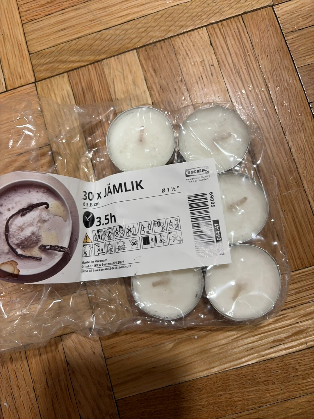 IKEA JÄMLIK Tea Lights - 6 Pack