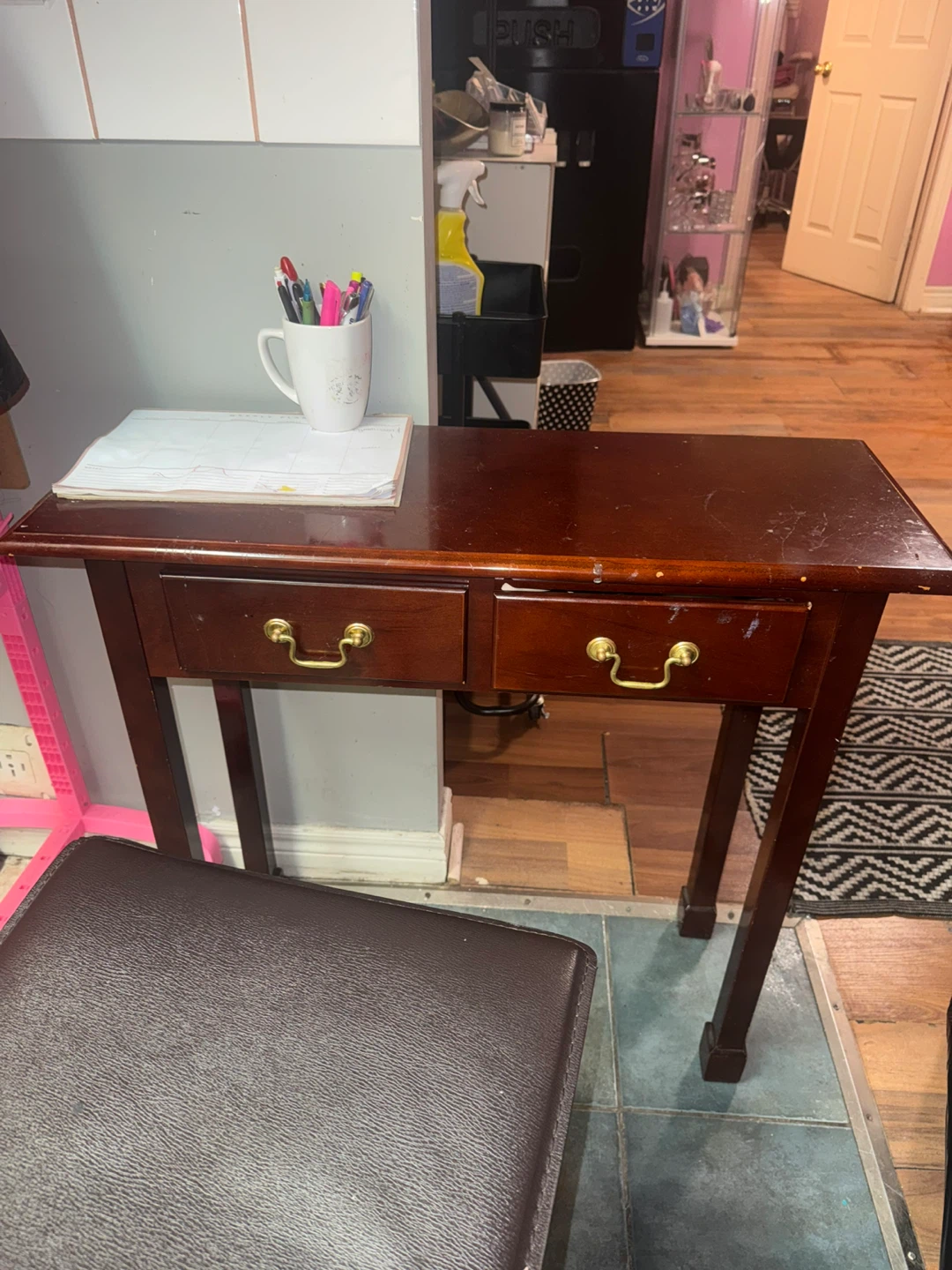 Wooden Console Table with Two Drawers - photo 2