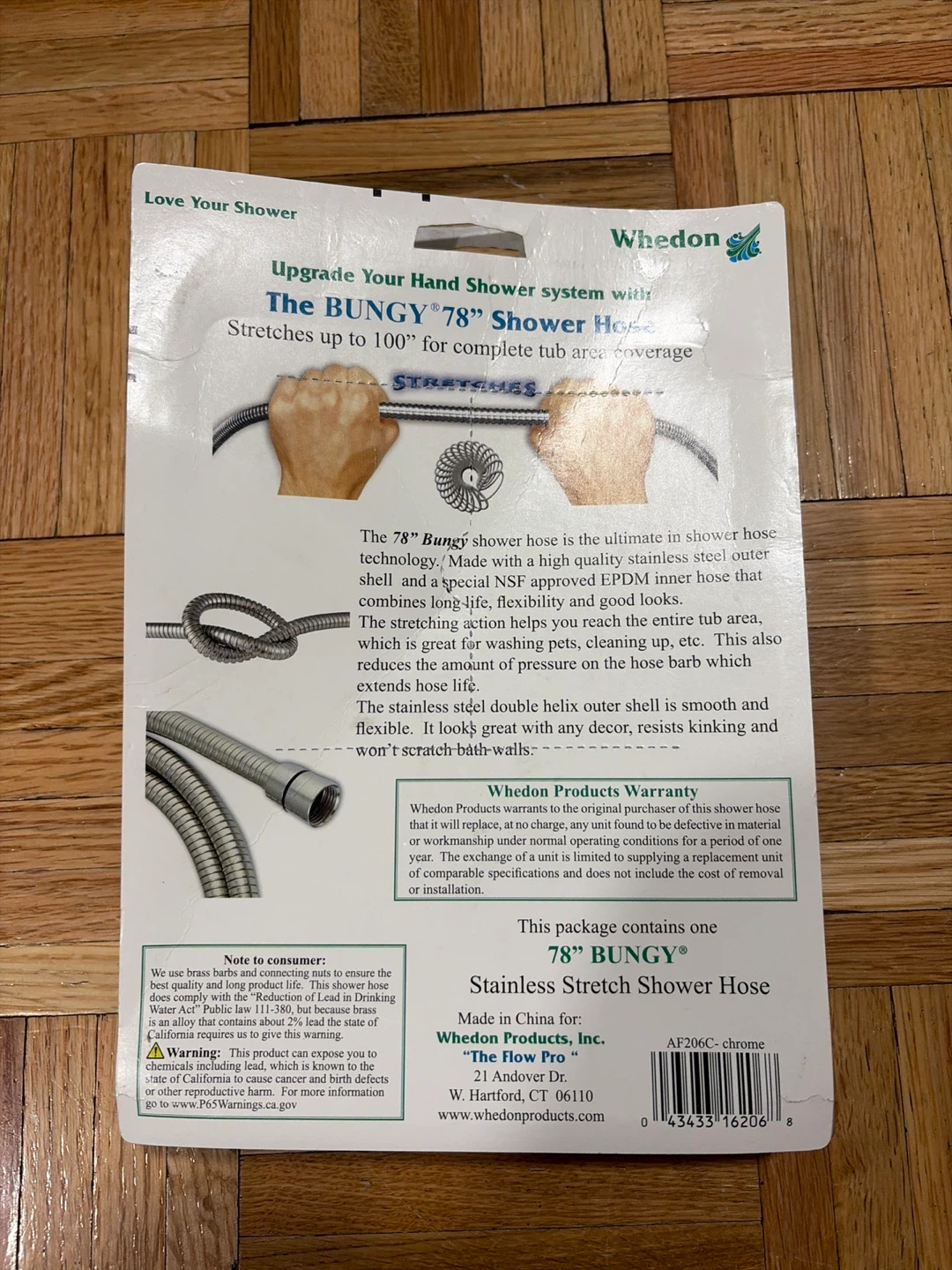 Whedon "The BUNGY" Stainless Steel Shower Hose