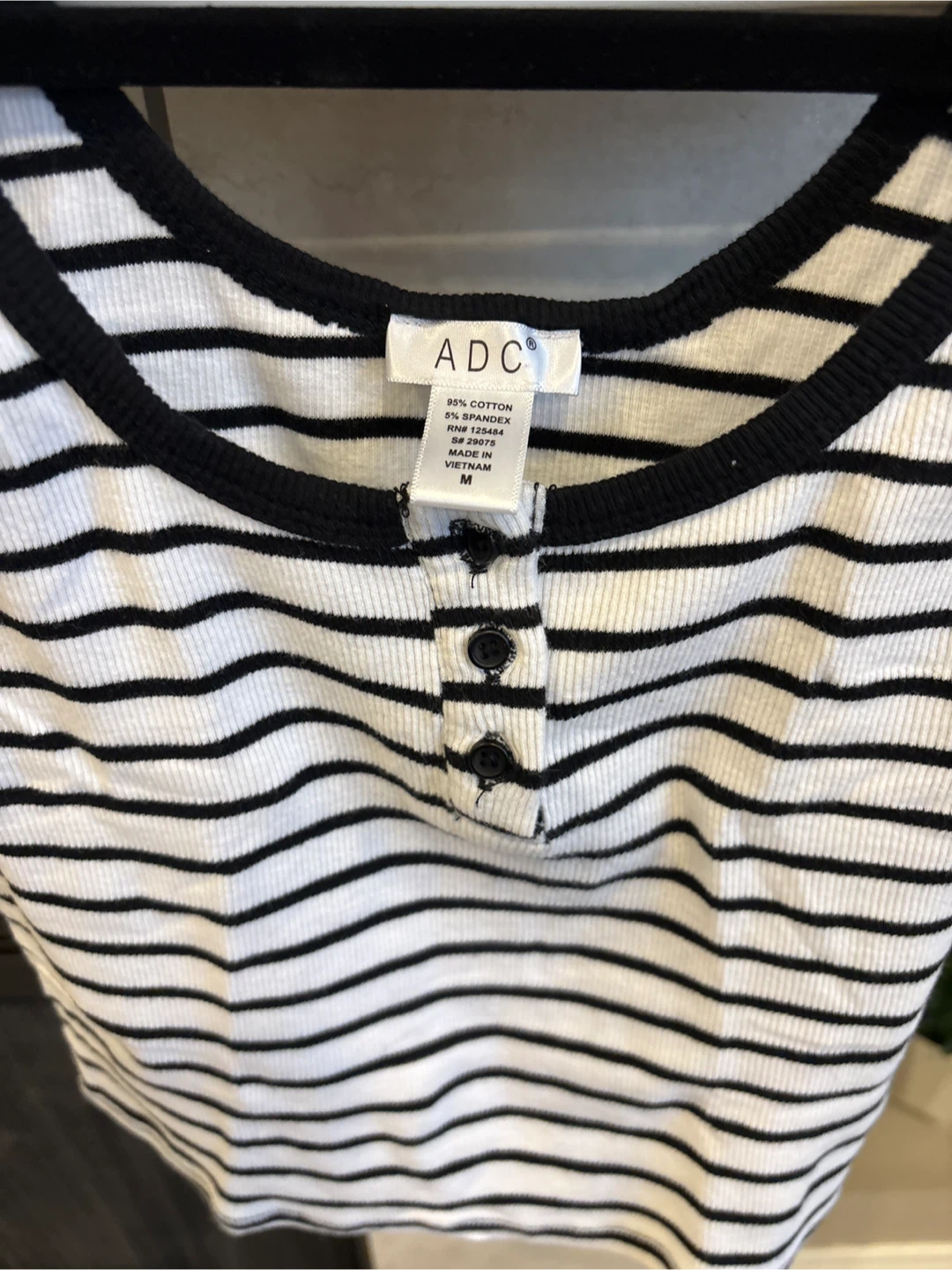 ADC Striped Ribbed Crop Tank Top - Medium - photo 3