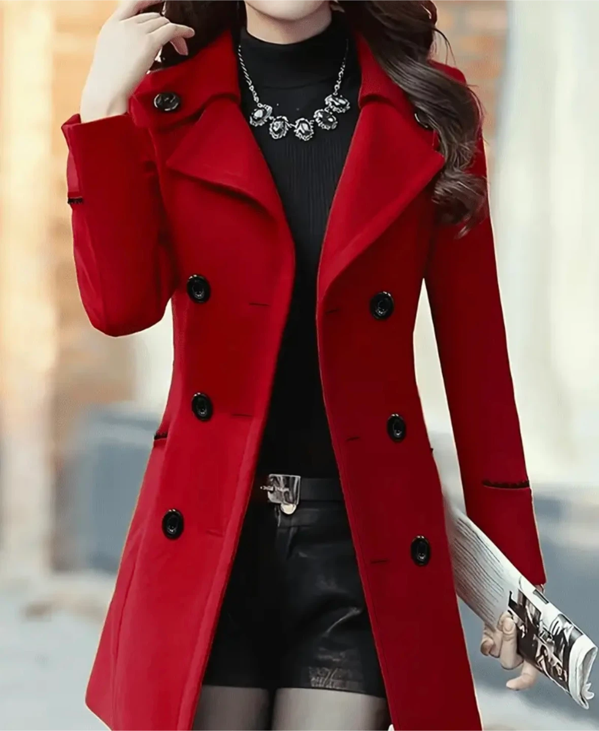 New Red Women's Coat
