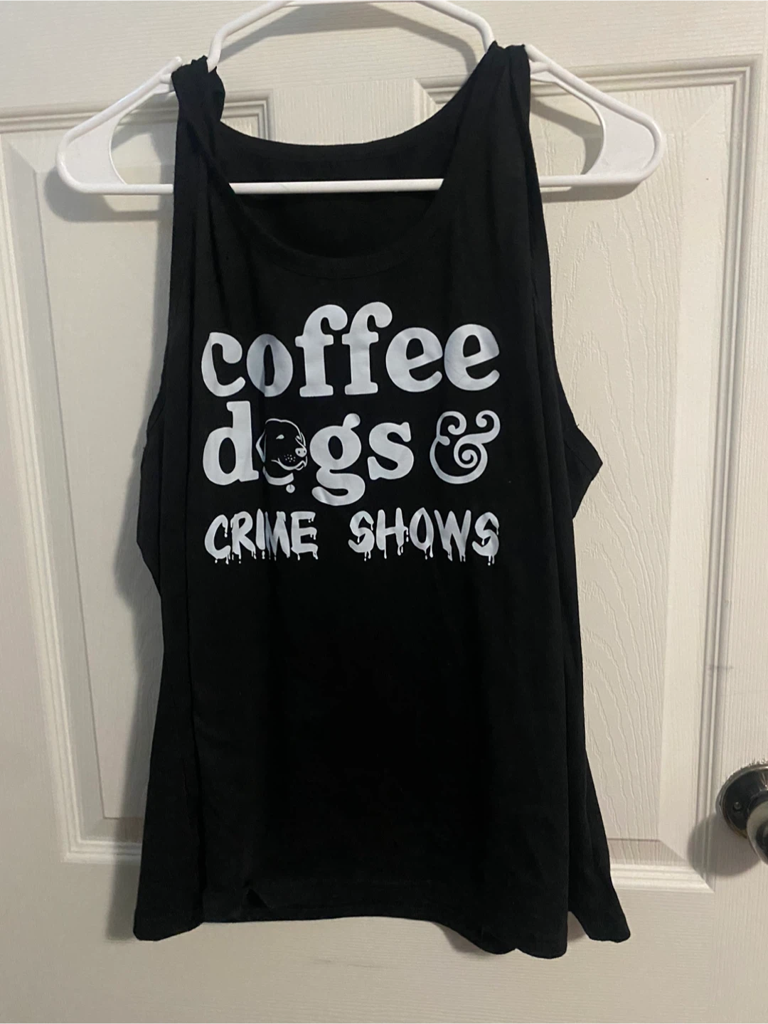 Black Tank Top - Coffee Dogs & Crime Shows
