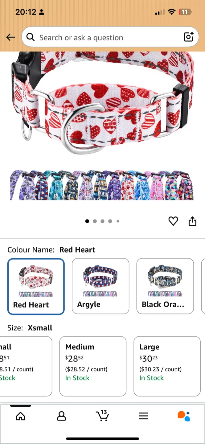 DogWong Red Heart Dog Collar - XSmall - photo 3