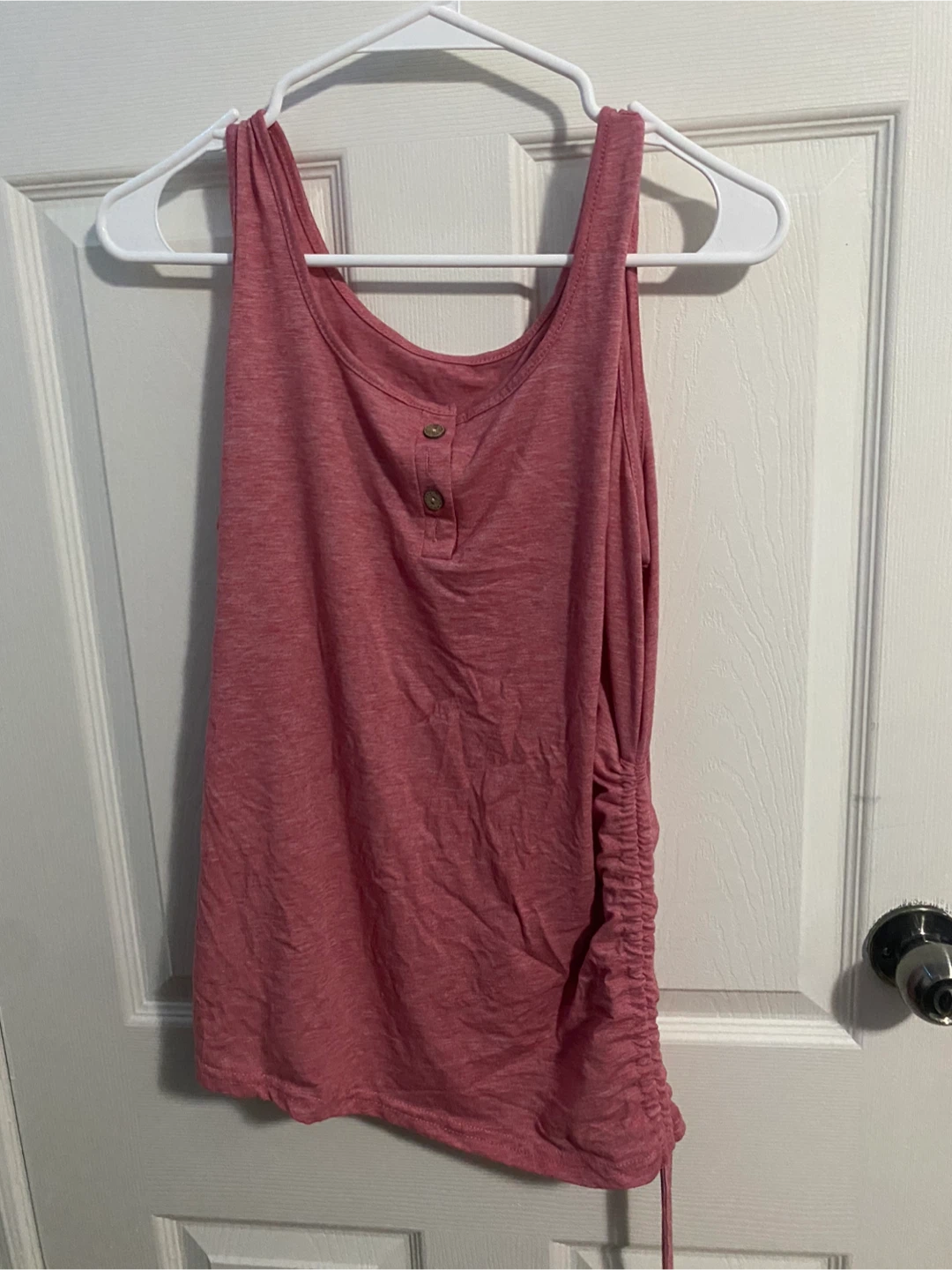 Pink Ruched Tank Top