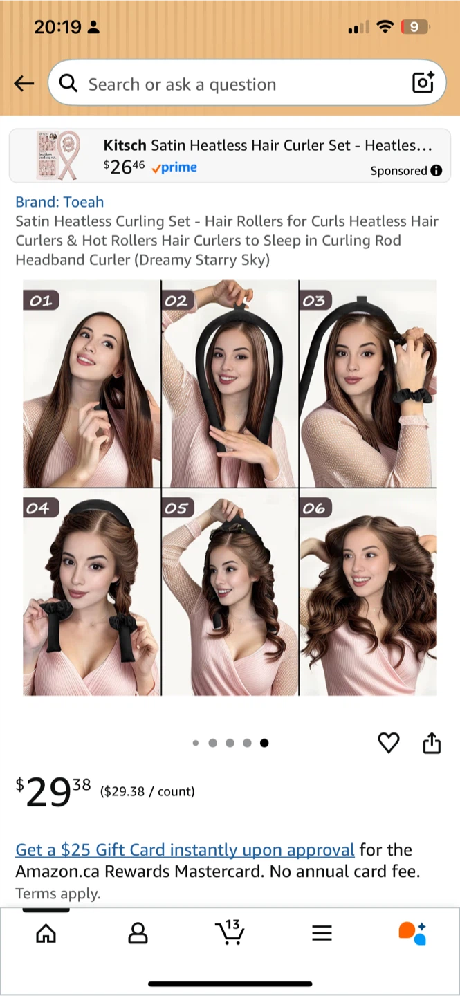 Toe-ah Satin Heatless Hair Curler Set - Dreamy Starry Sky - photo 5