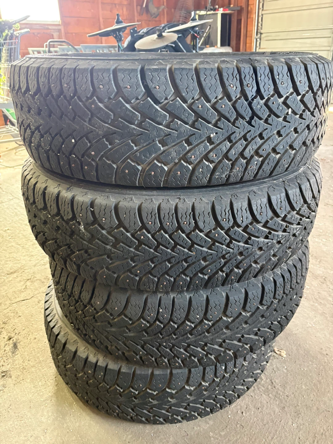 Studded Goodyear Winter Tires - 4x, No Rims