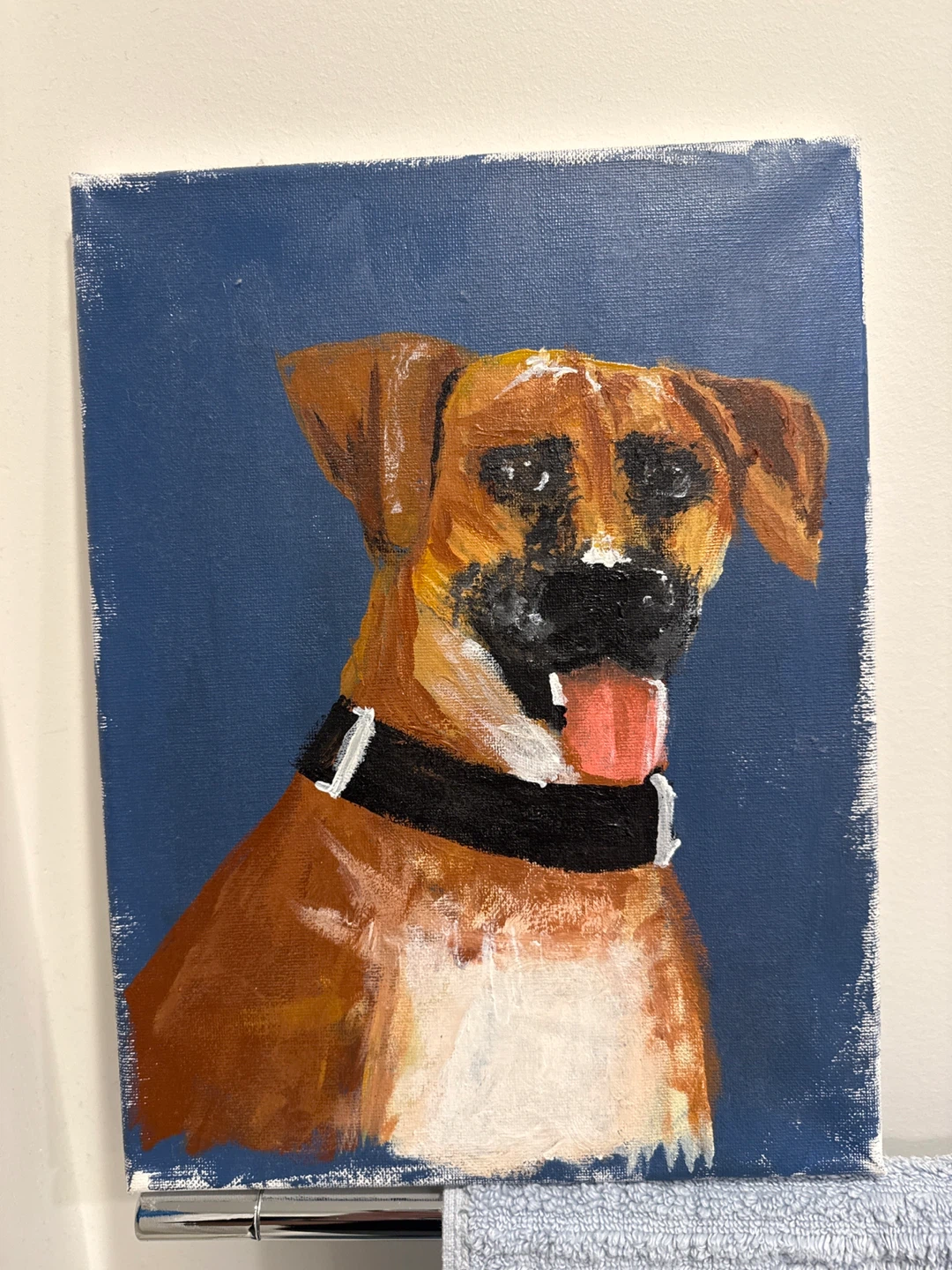 Hand-painted Boxer Dog Portrait
