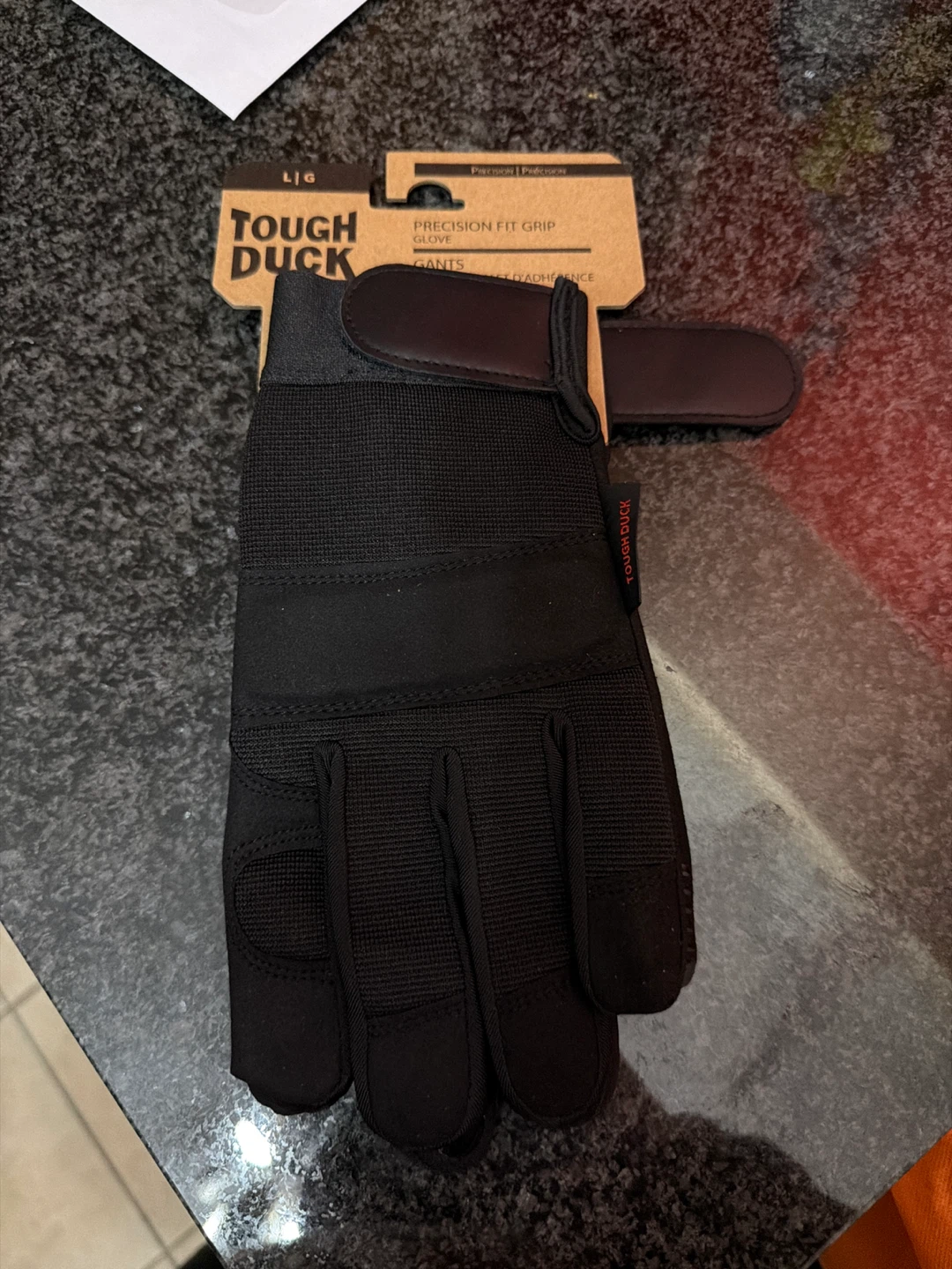 Tough Duck Precision Fit Grip Gloves - Large