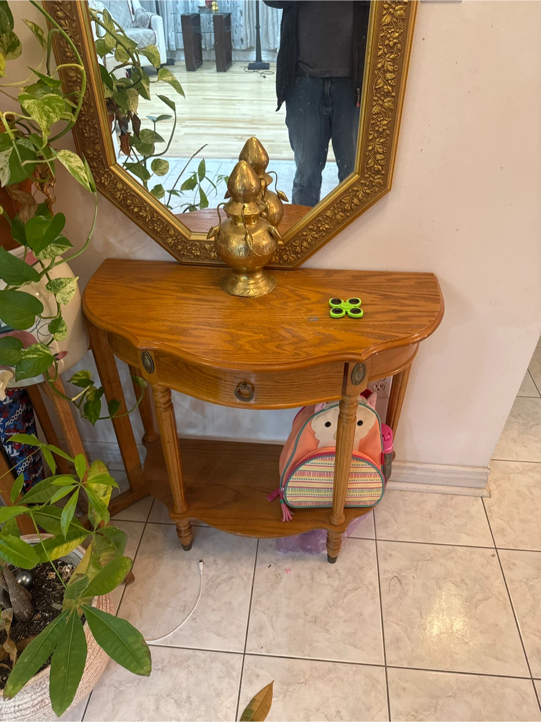 Wooden Console Table with Drawer