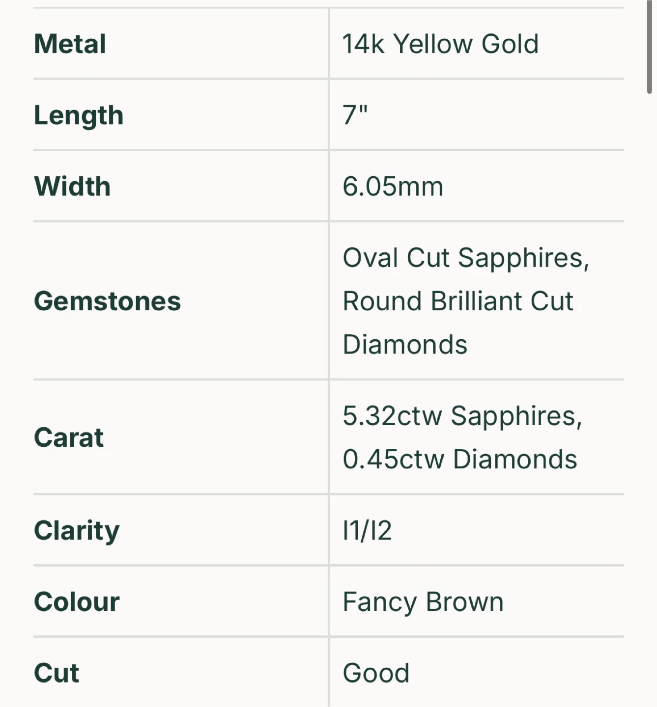 14k Yellow Gold Sapphire & Diamond Bracelet - photo 2