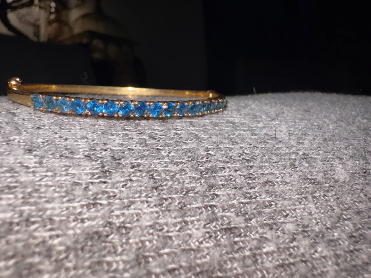 14k Yellow Gold Sapphire & Diamond Bracelet - photo 3