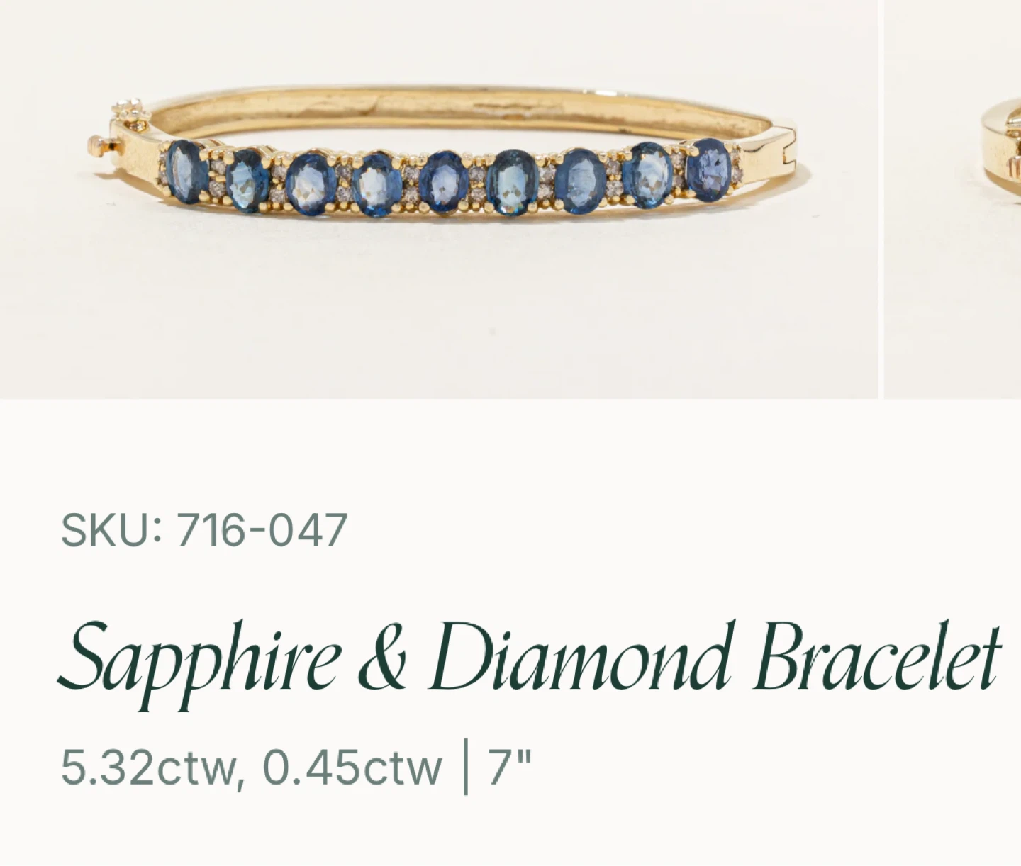 14k Yellow Gold Sapphire & Diamond Bracelet