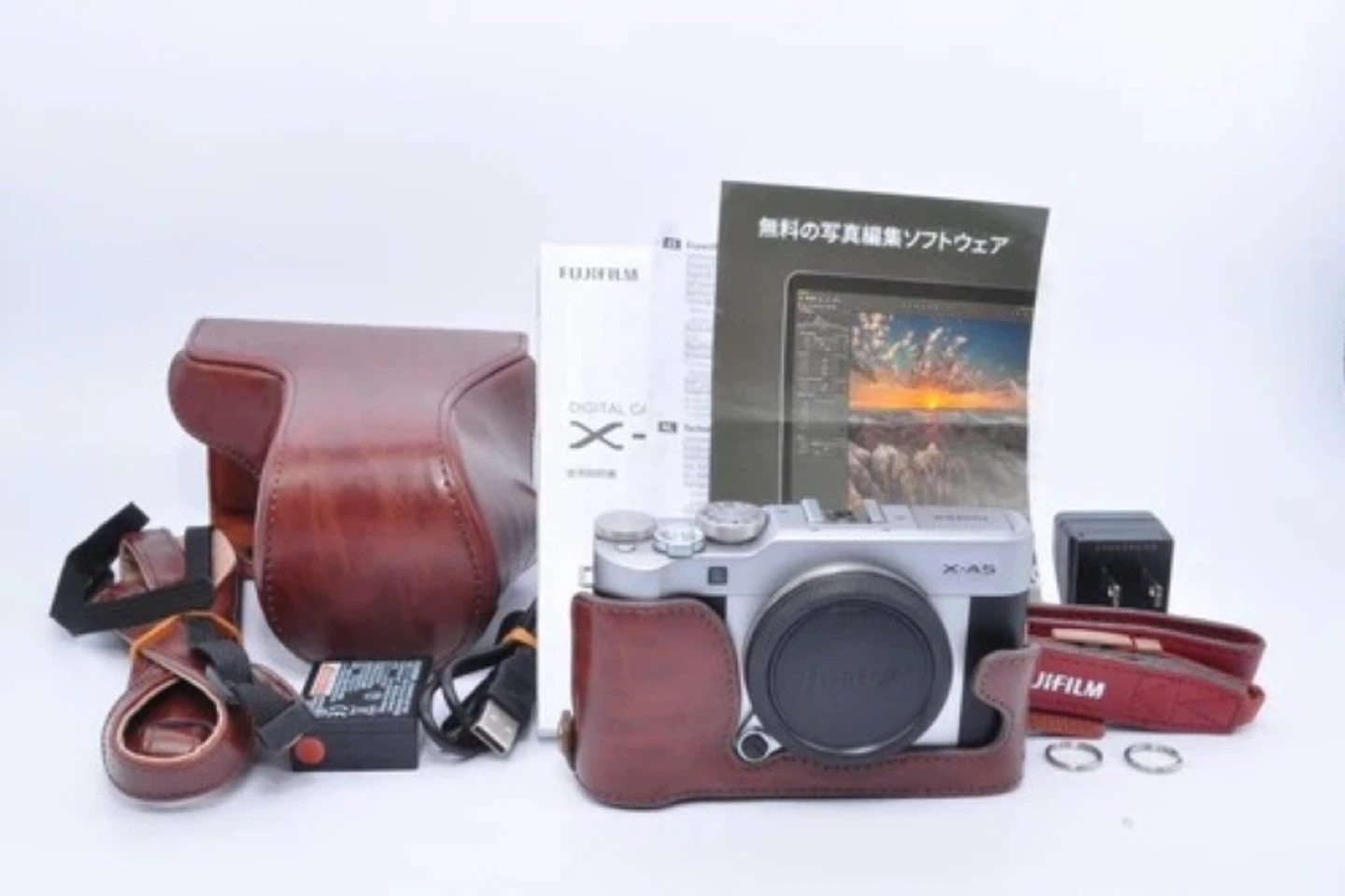 Fujifilm X-A5 24.2MP Mirrorless Camera Body + Leather Case