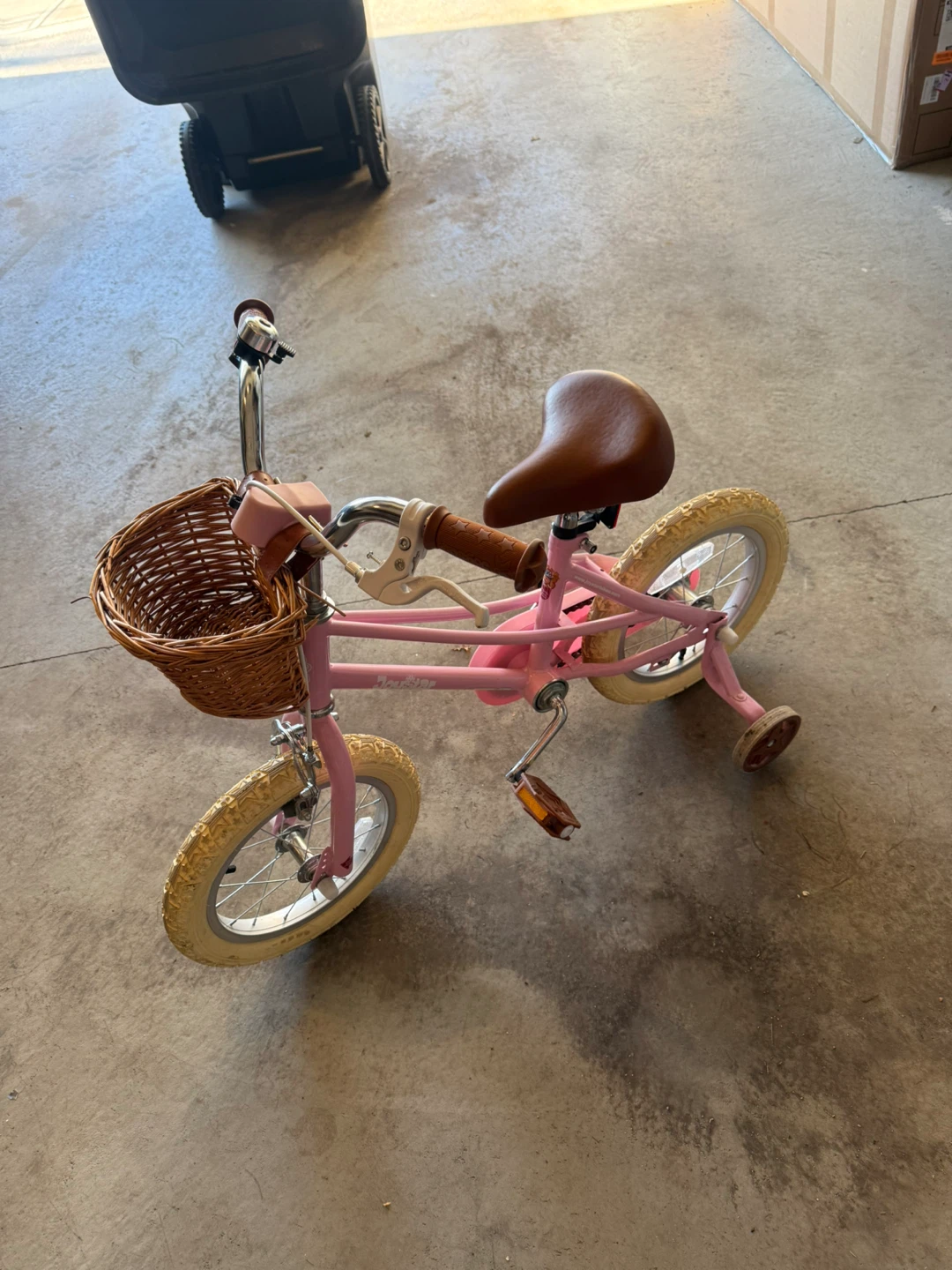 Pink Kids' Bike with Basket