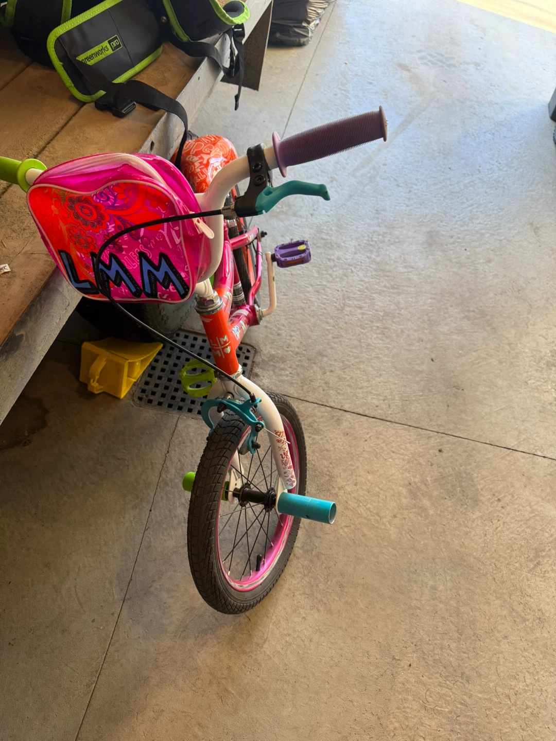 Kids Pink and Orange "Lava" Bicycle